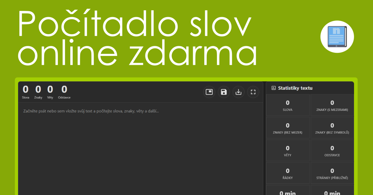 Online počítadlo slov