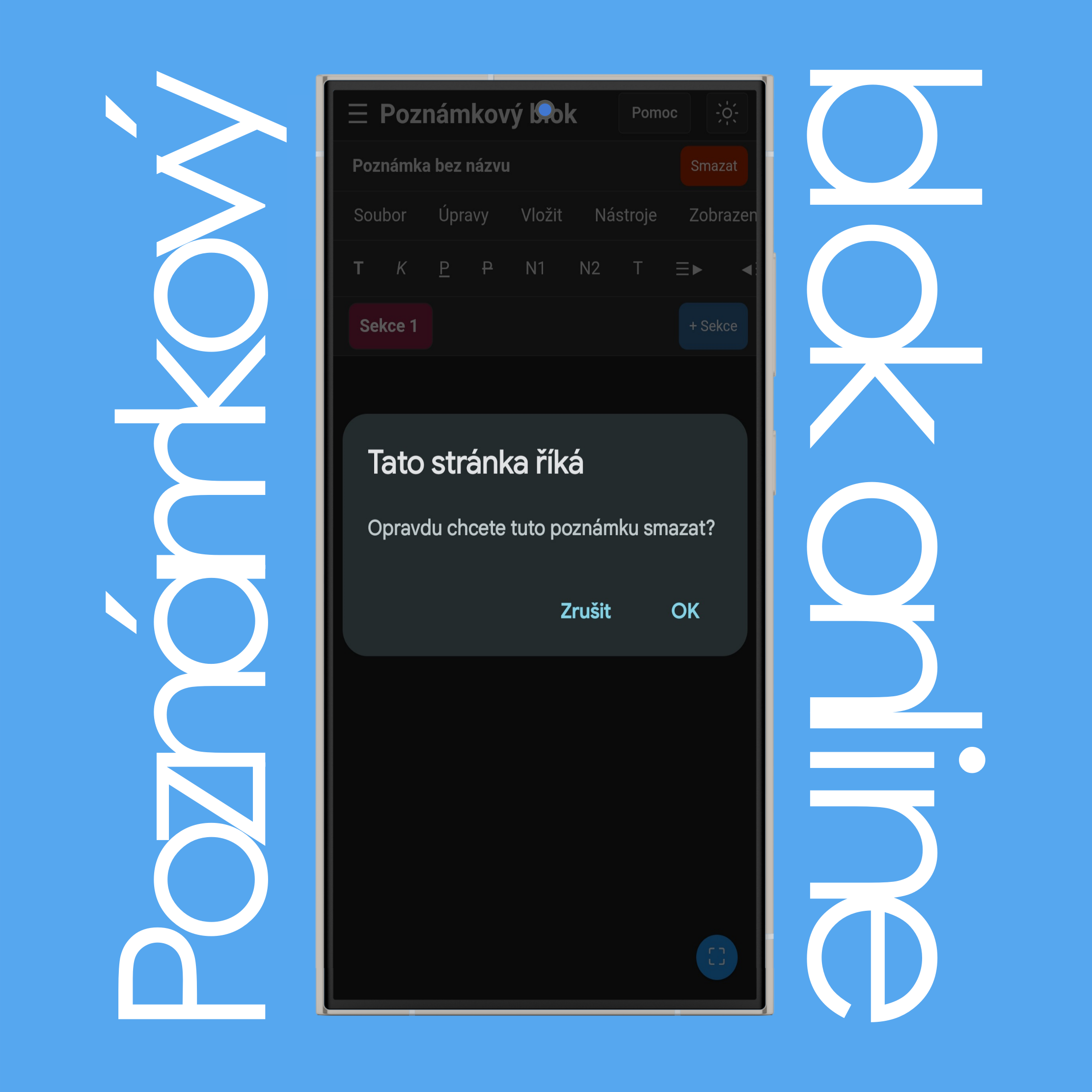 Mazání poznámek