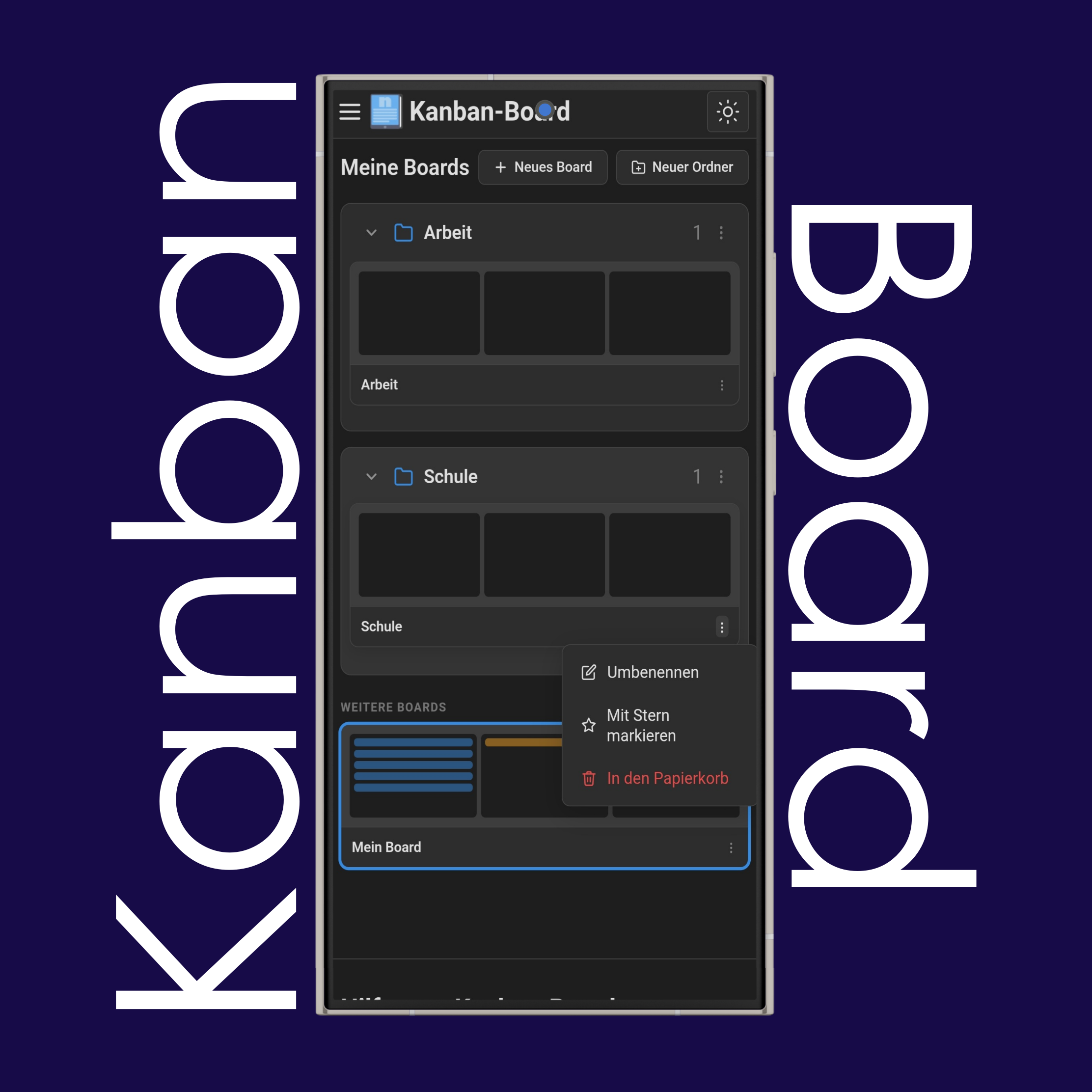 Liste der Kanban-Boards