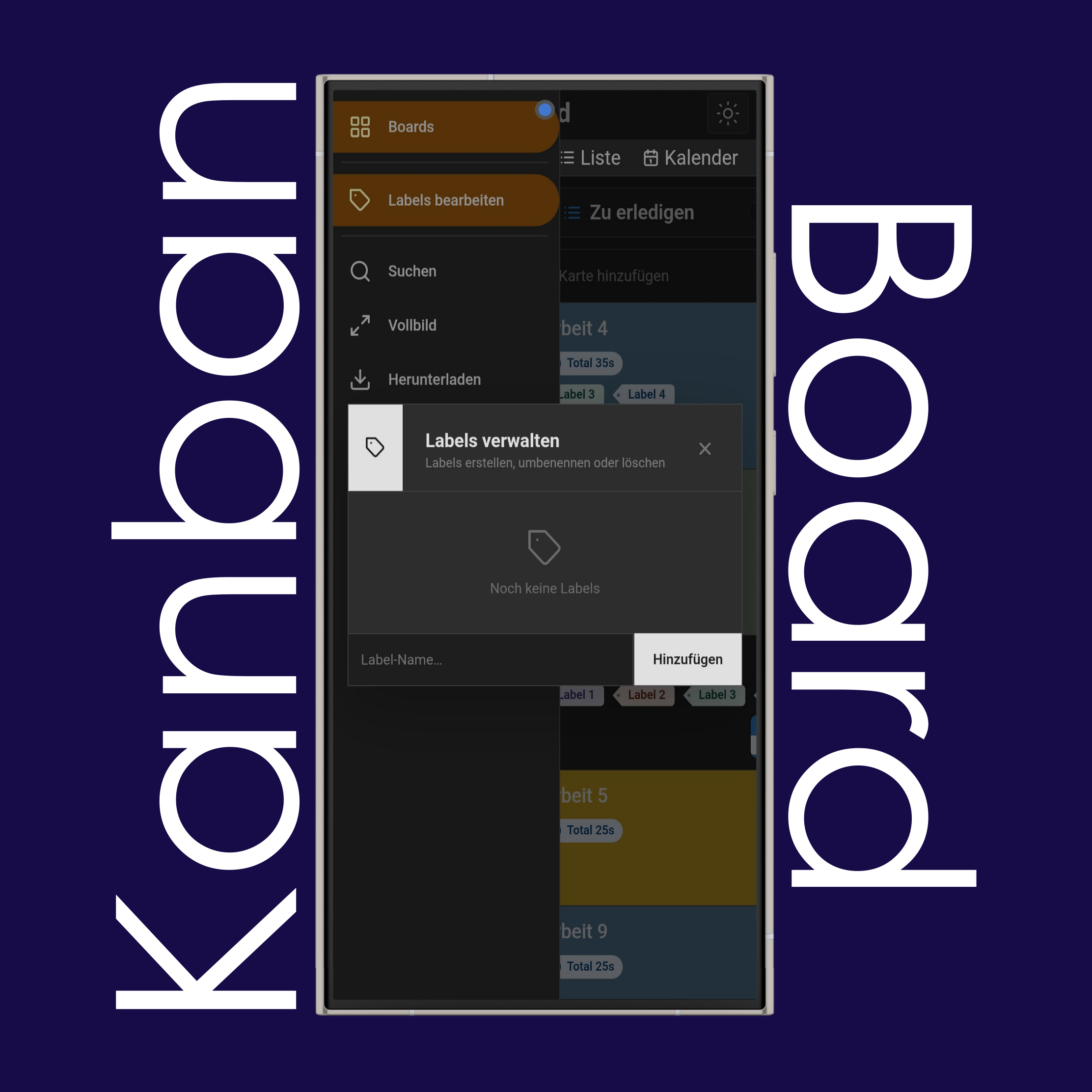 Labels des Kanban-Boards
