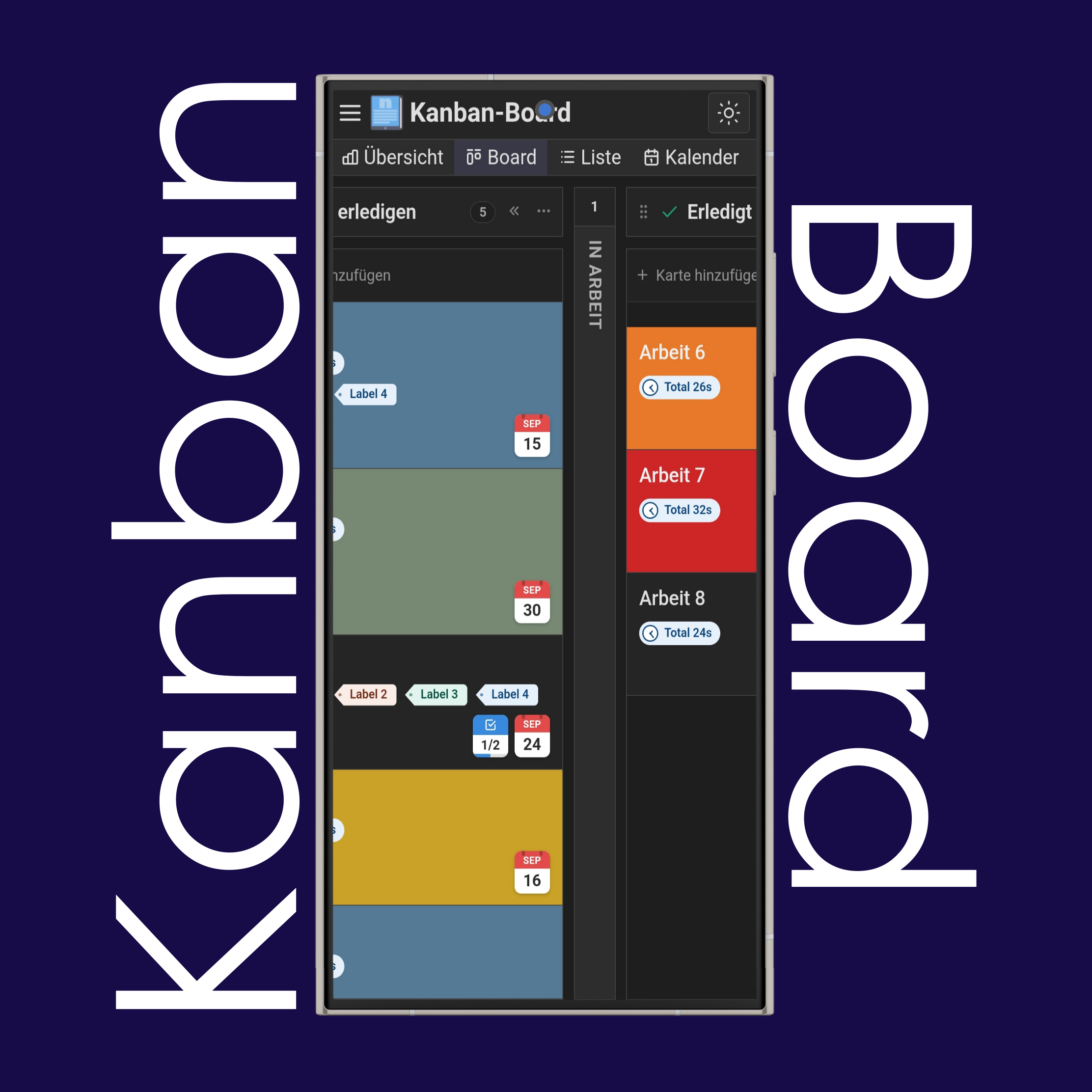 Kanban-Spalten verkleinern und erweitern