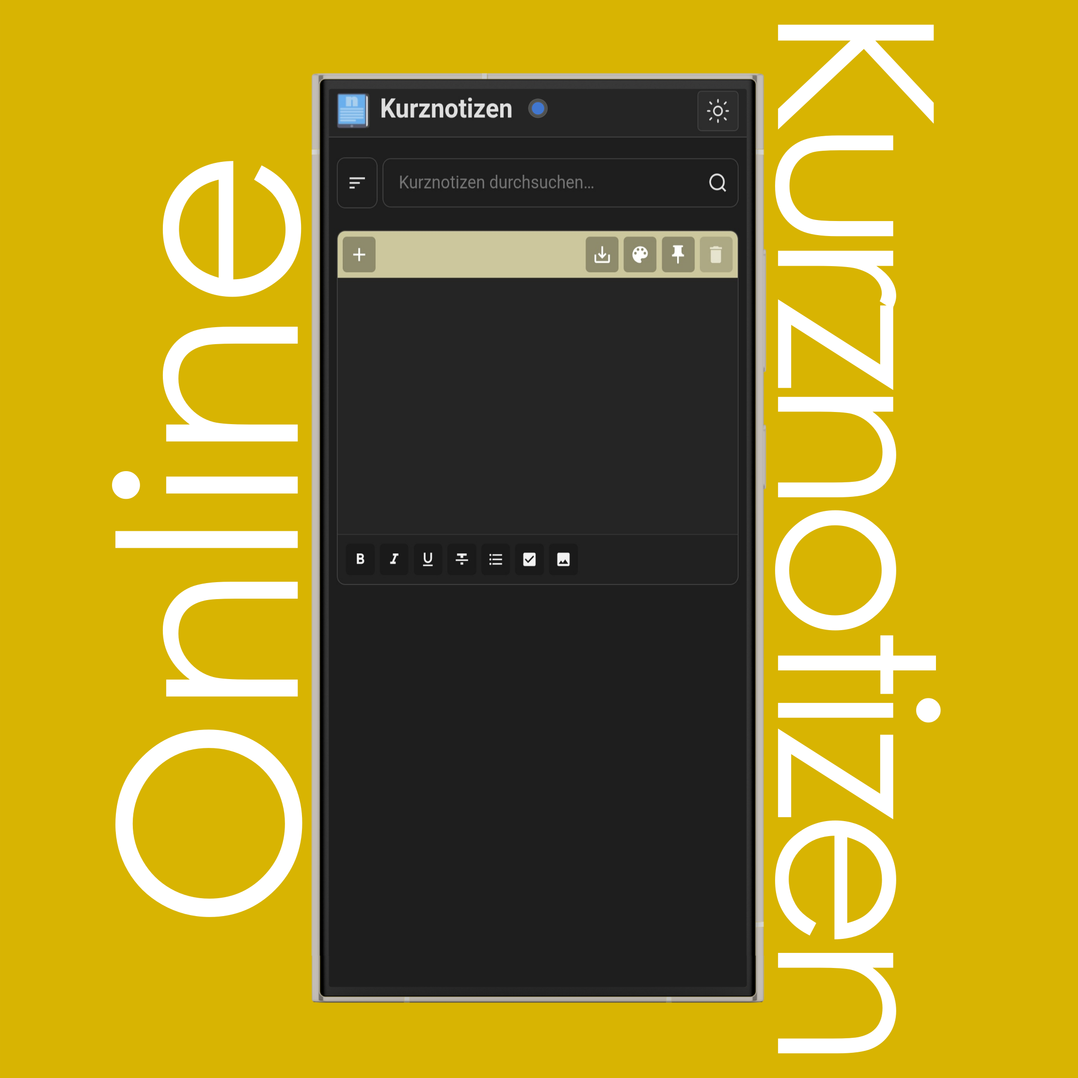 Neue Kurznotizen hinzufügen (erstellen)