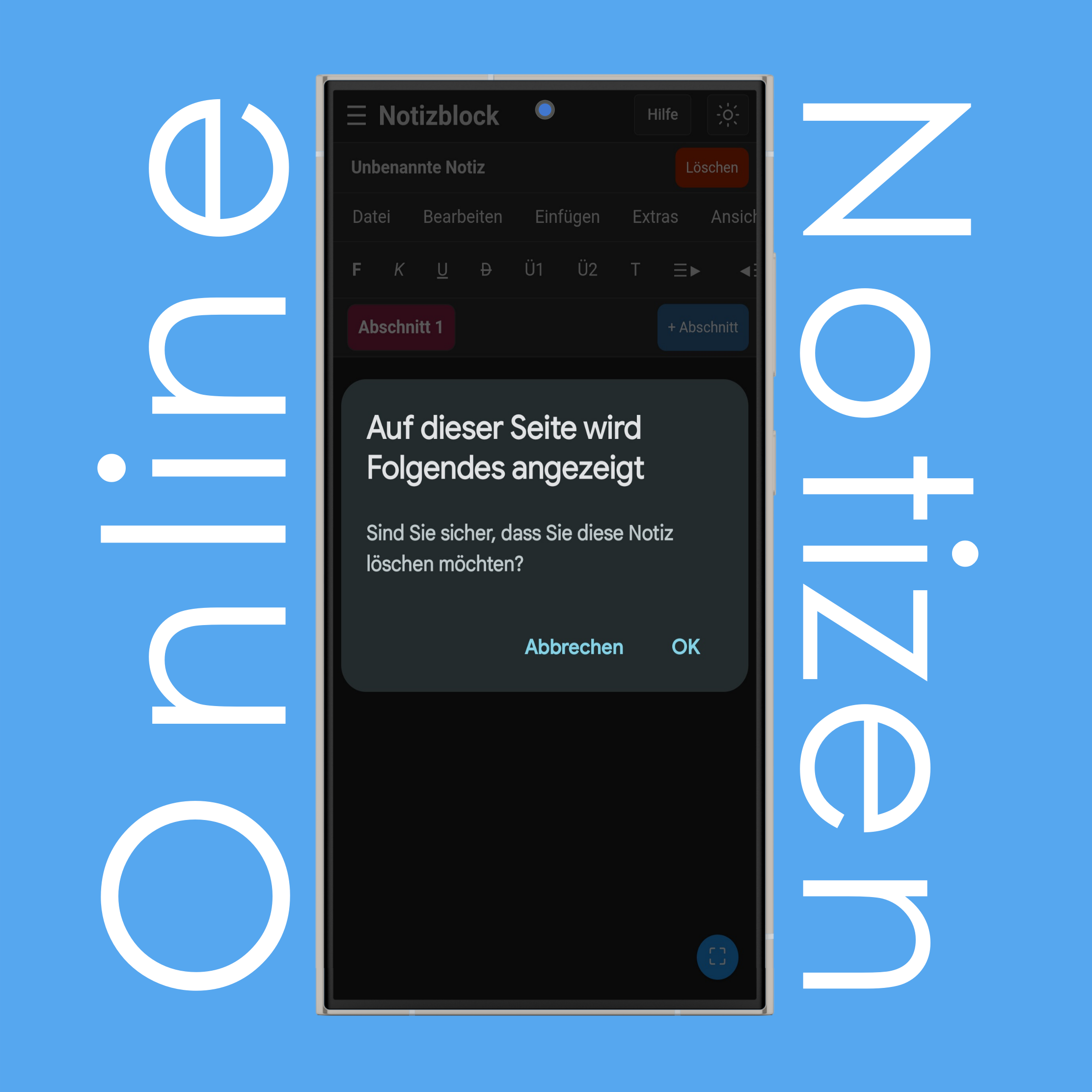 Notizen löschen