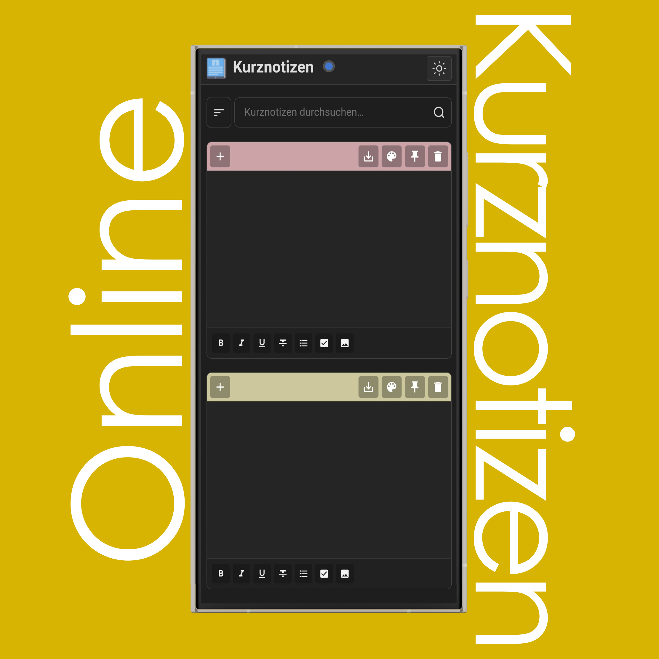 Online-Kurznotizen