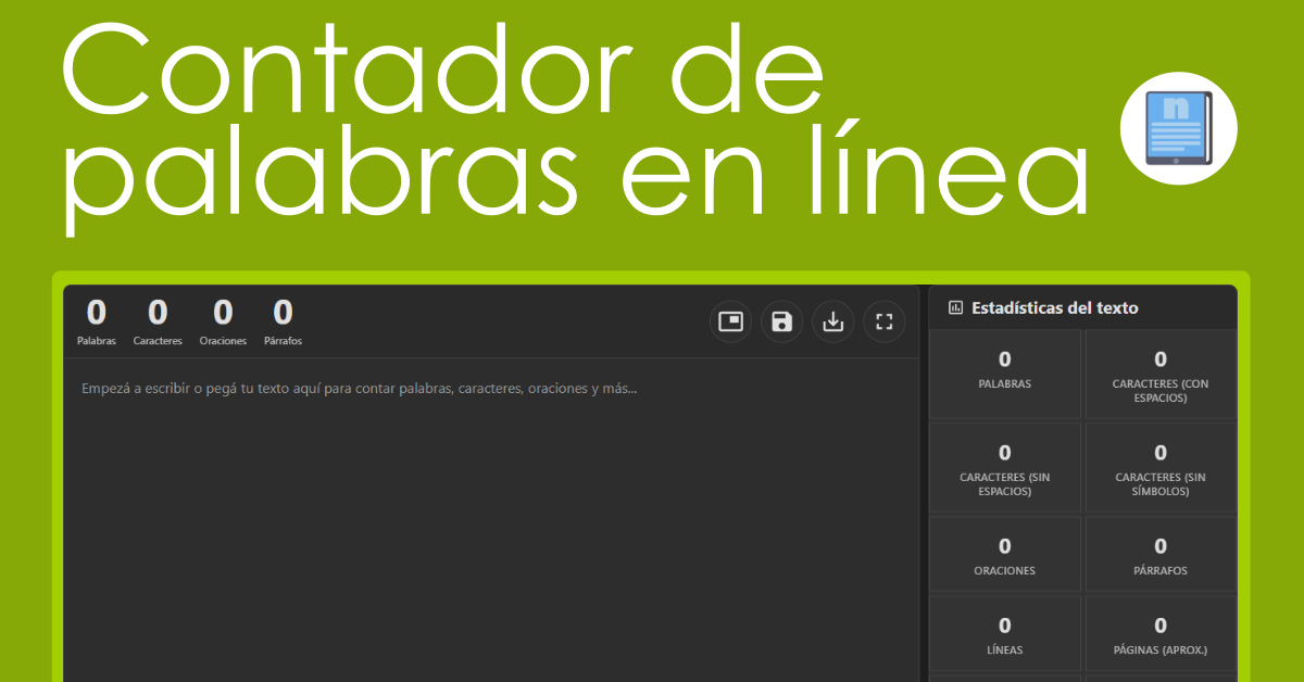 Contador de palabras online