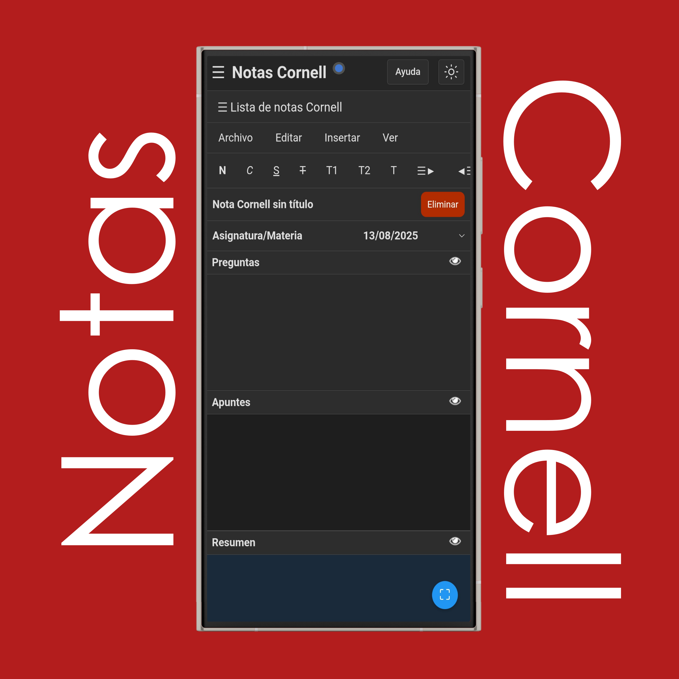 Lista de notas Cornell