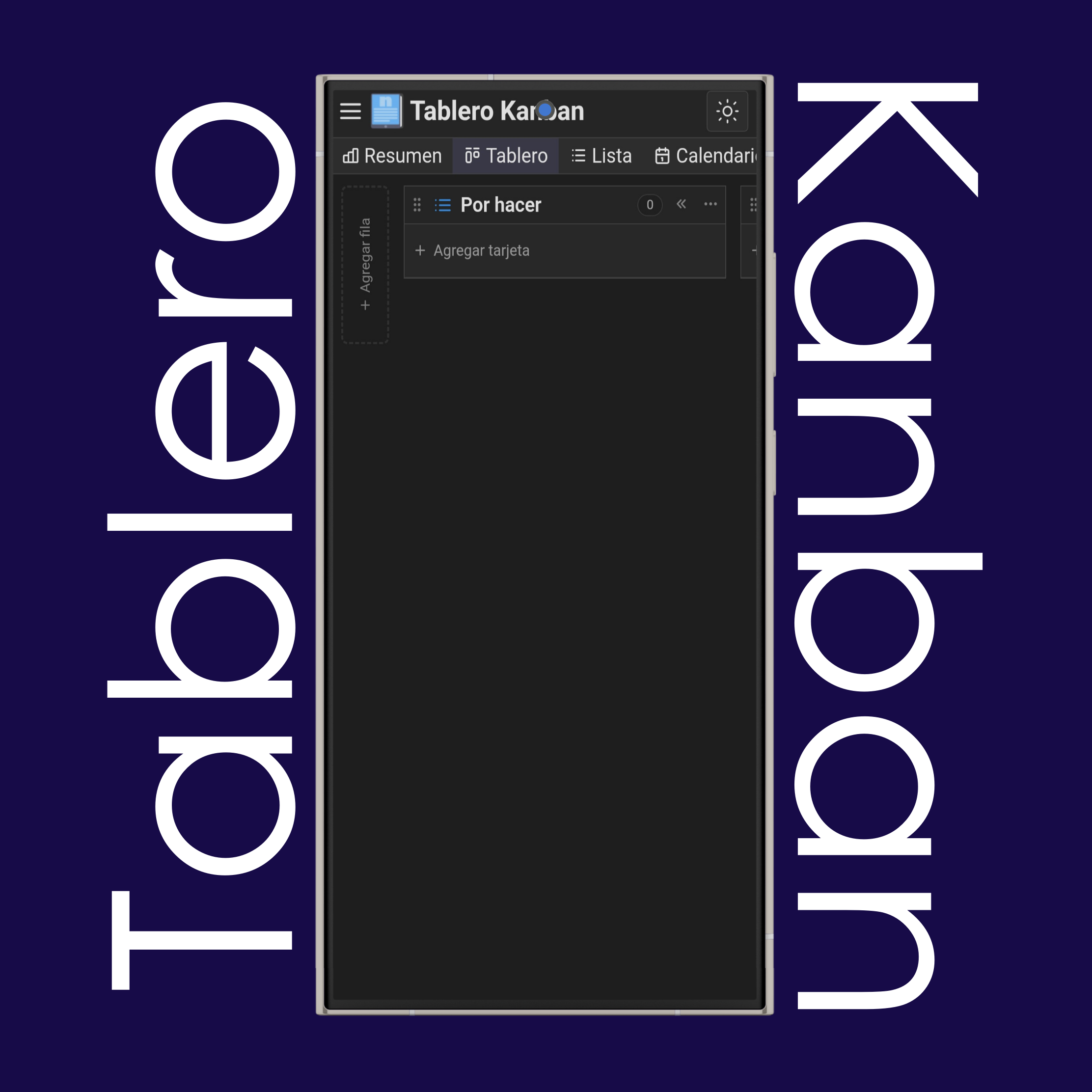 Agregar tarjetas al tablero kanban