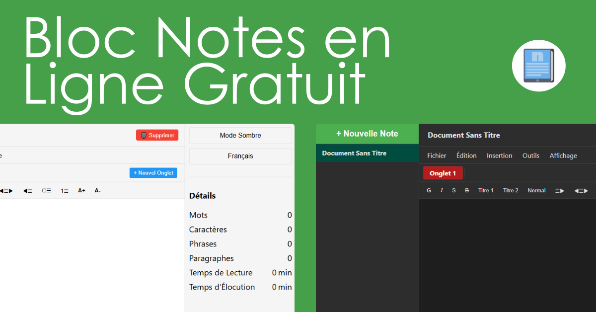 Bloc Notes en Ligne