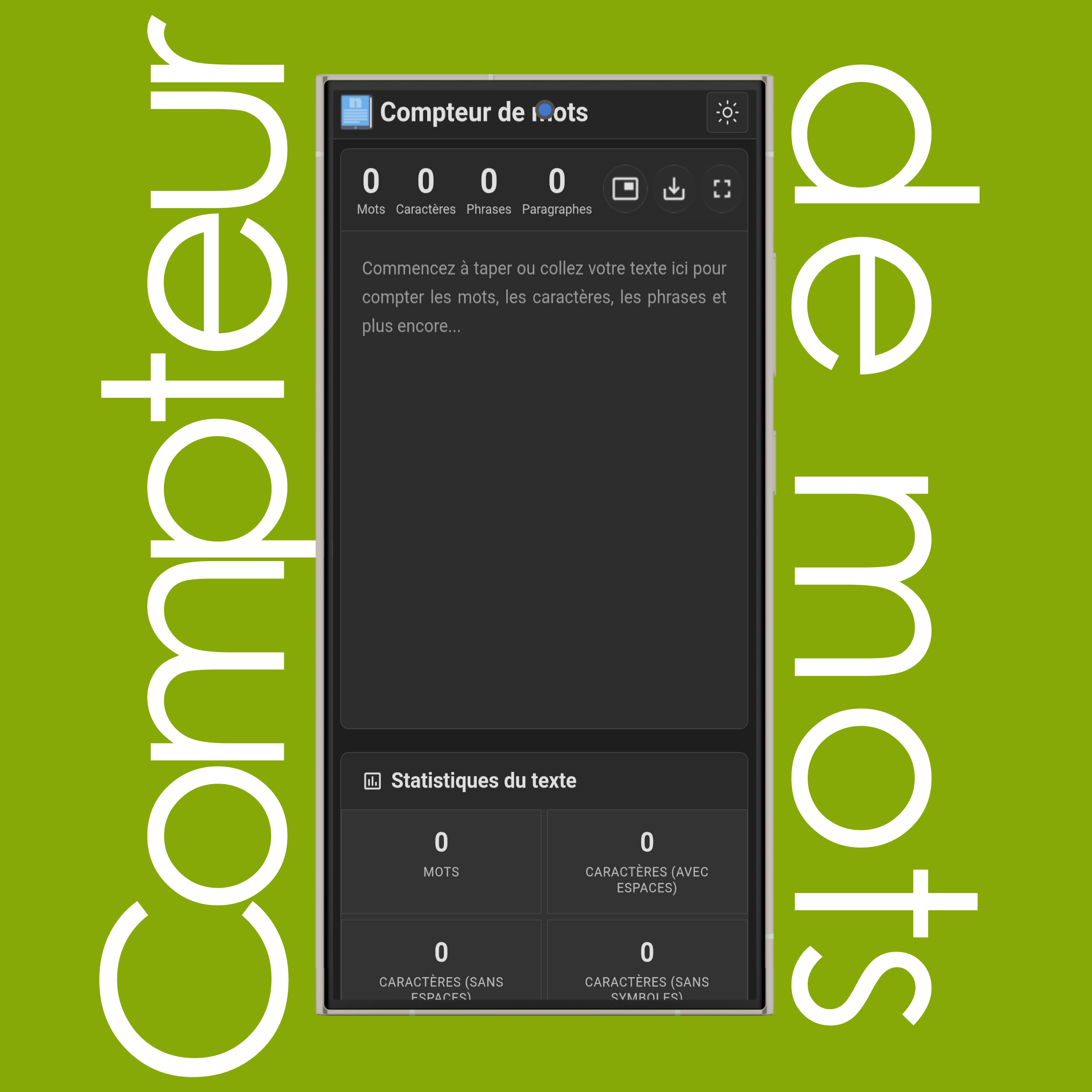 Mode PiP (incrustation vidéo), téléchargement et plein écran du compteur de mots