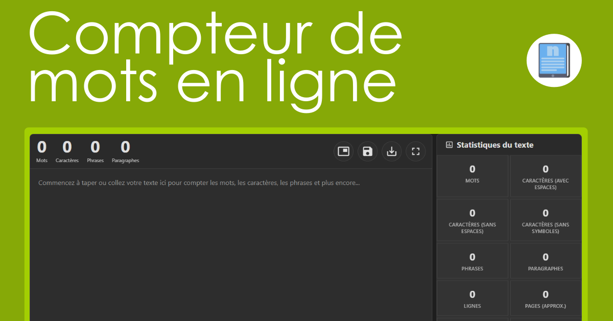 Compteur de mots en ligne