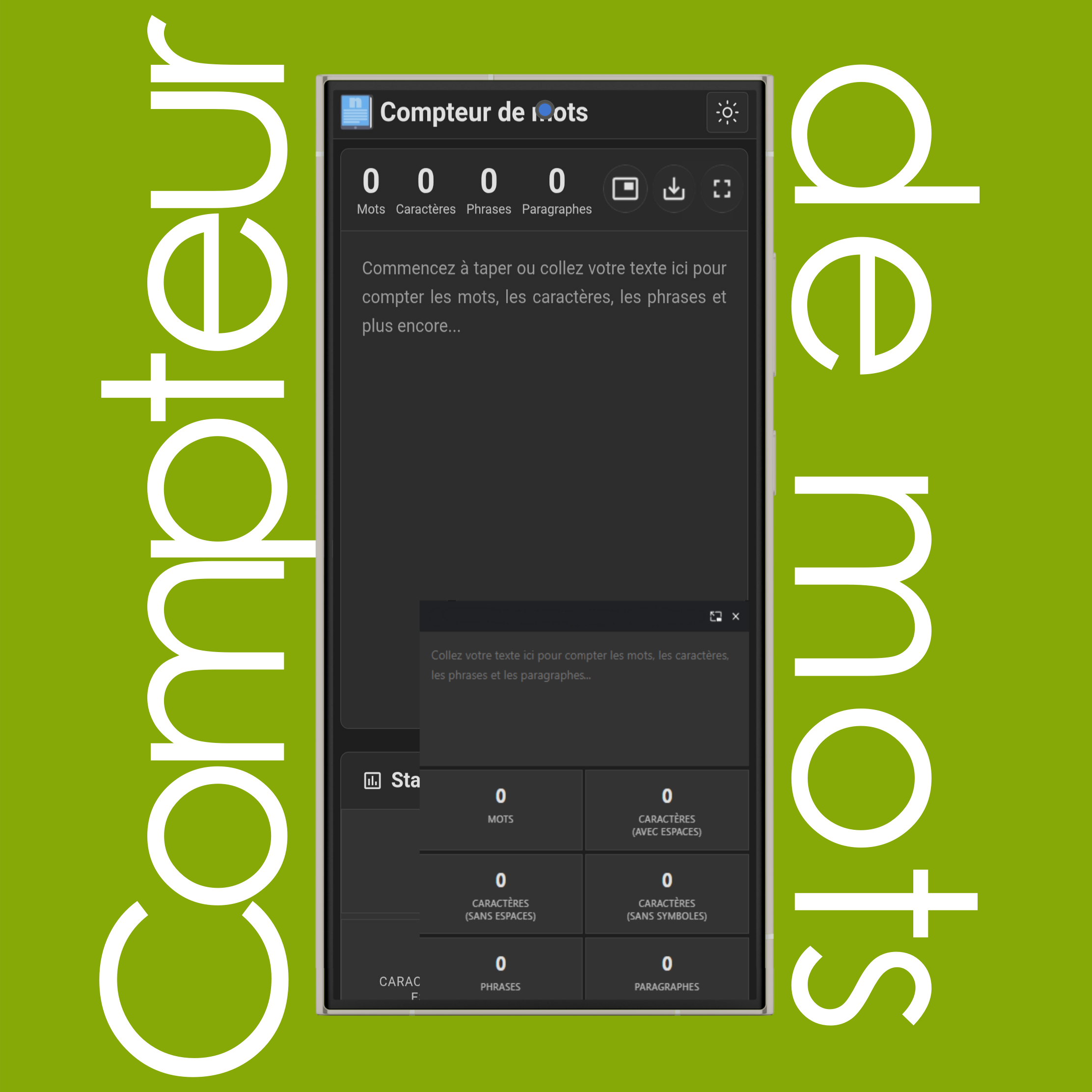 Extension du compteur de mots (mode PiP)