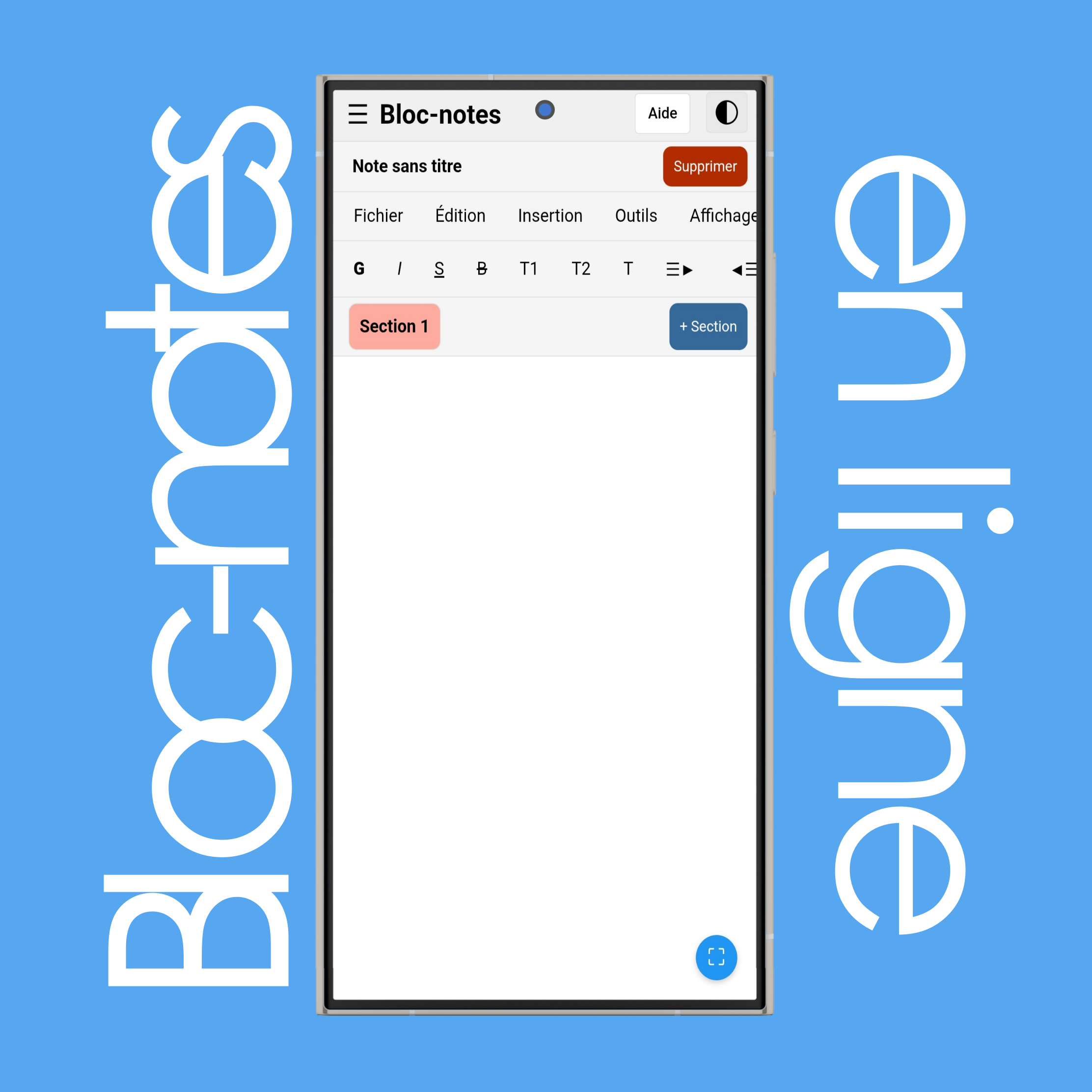 Mode clair et sombre du bloc-notes