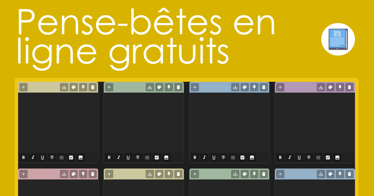 Pense-bêtes en ligne