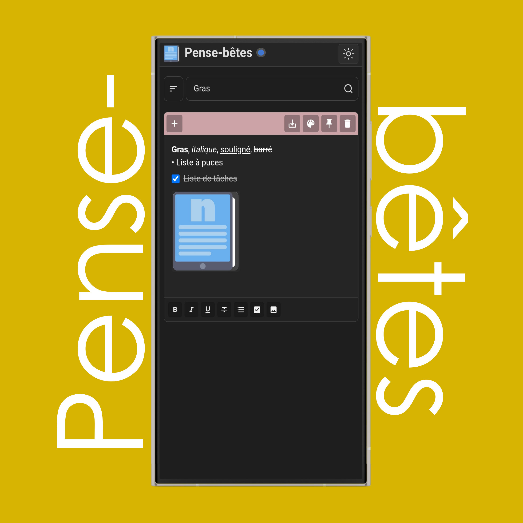 Rechercher un pense-bête