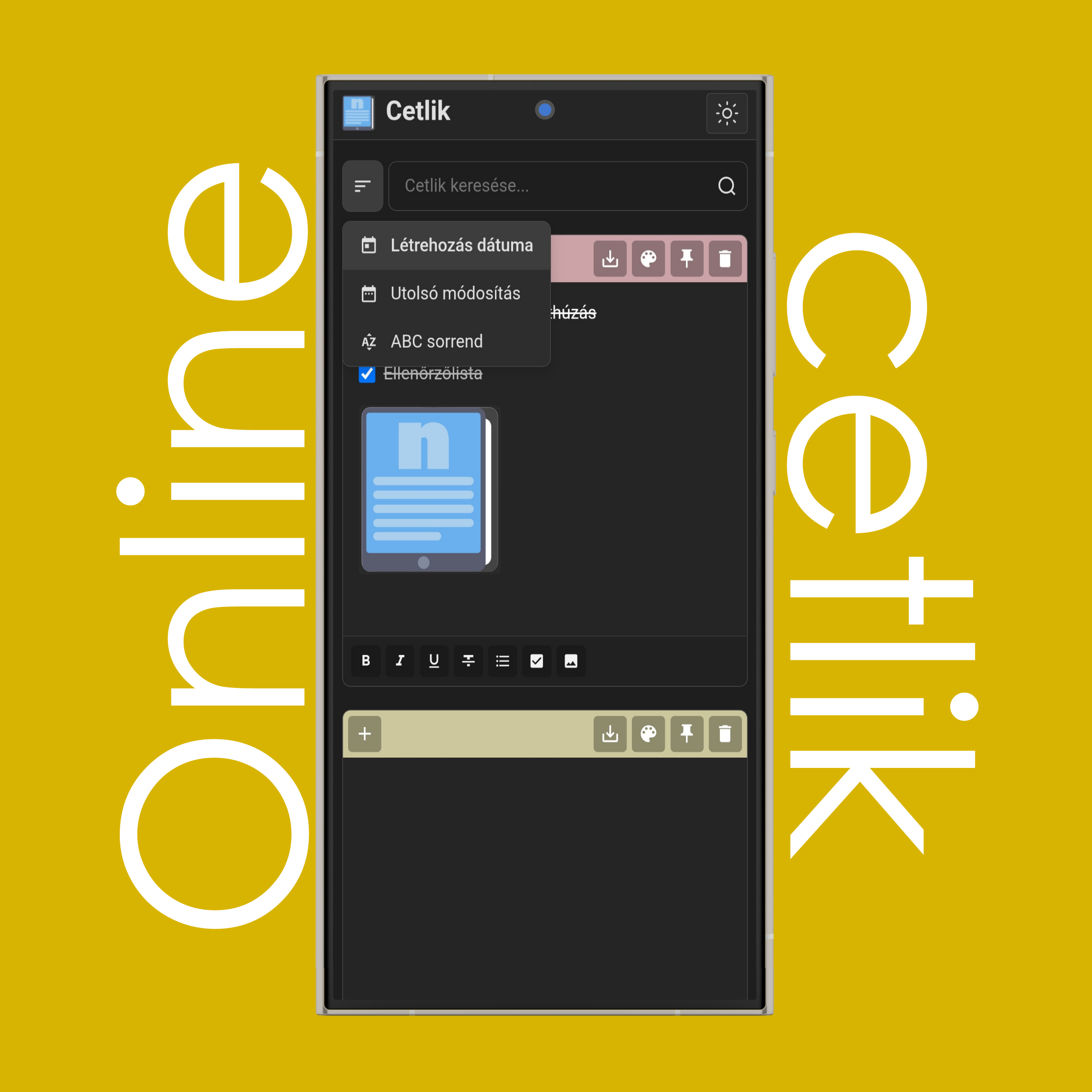 Cetlikek rendezése