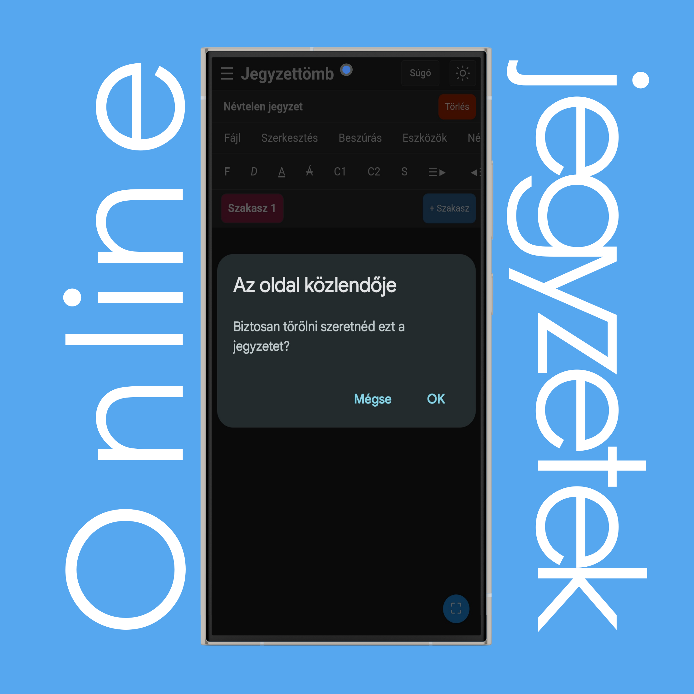 Jegyzetek törlése