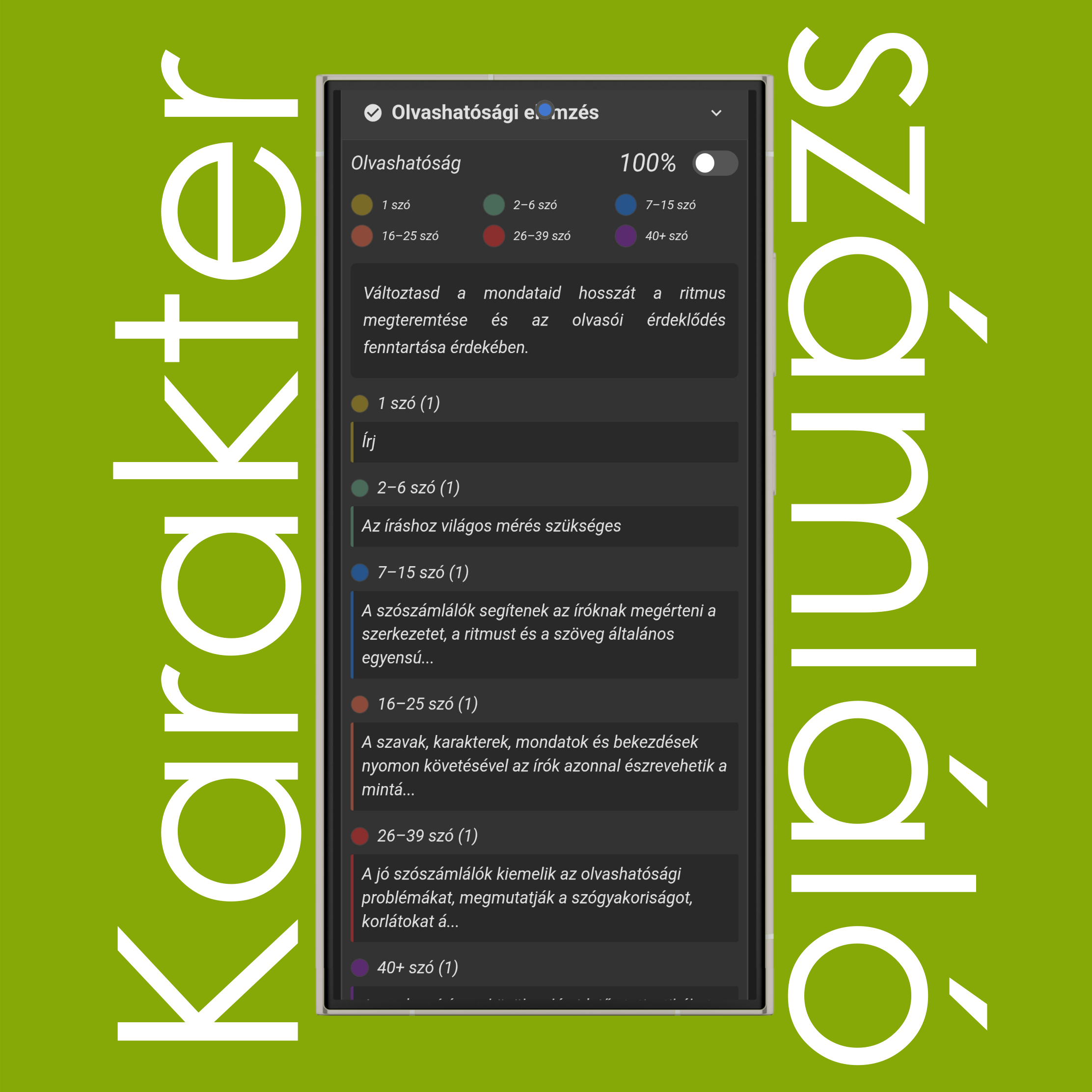 Olvashatósági elemzés és pontszám
