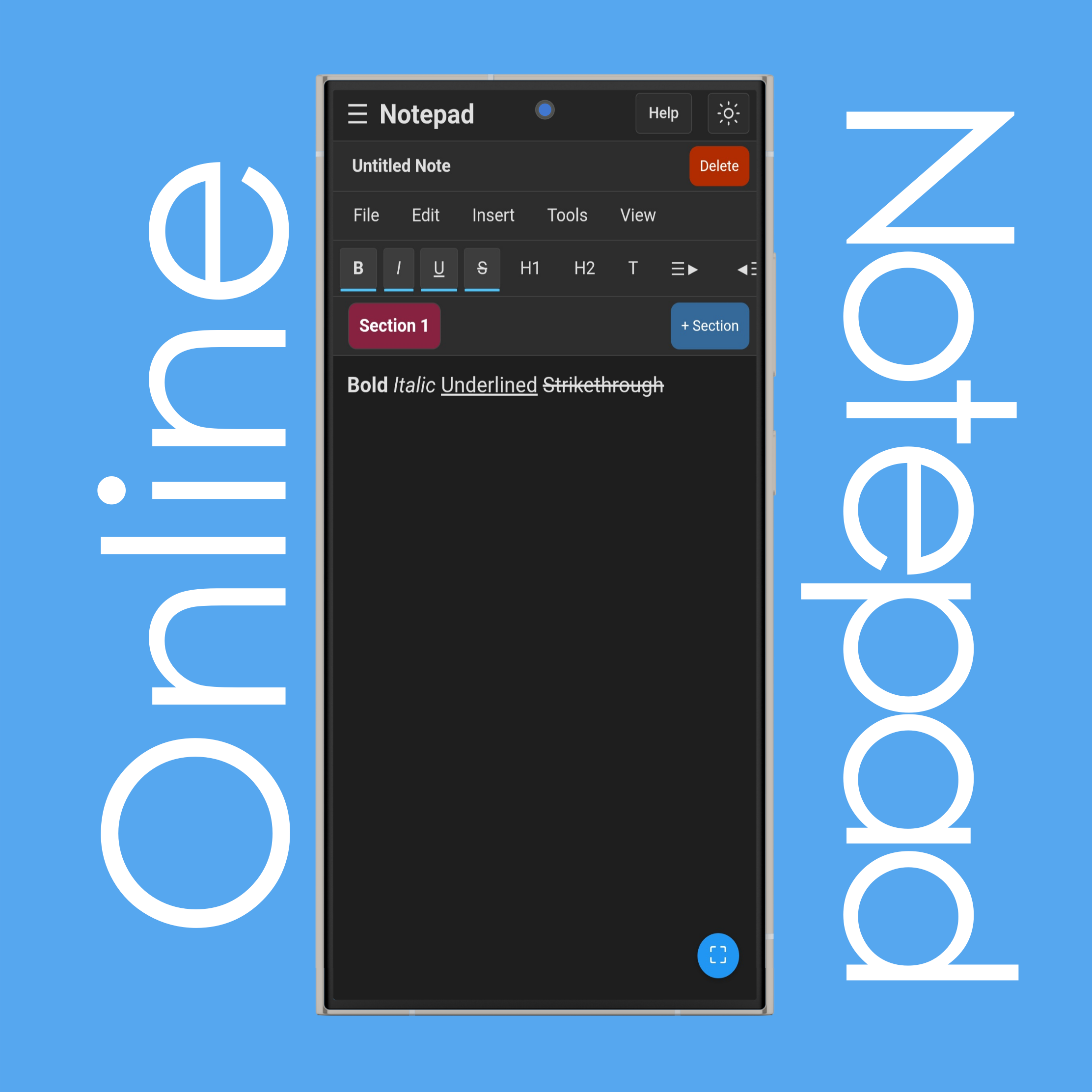Notepad Text Formatting Settings