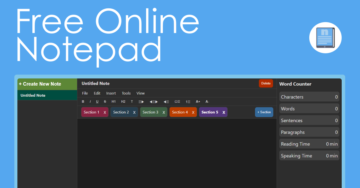 Online Notepad Free Text Editor With Templates Online Notepad Free Text Editor With Templates