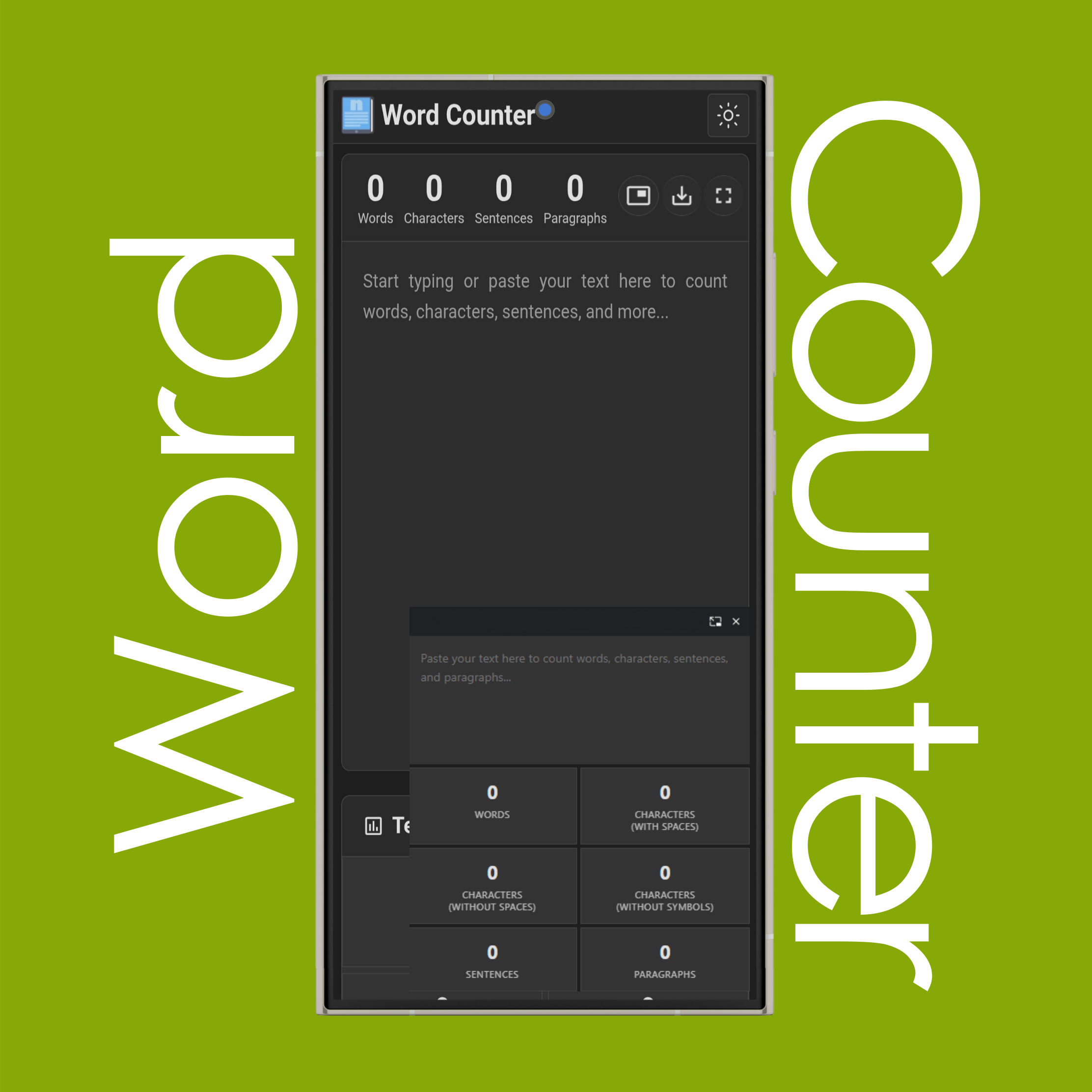 Word Counter Extension (Picture-in-Picture)