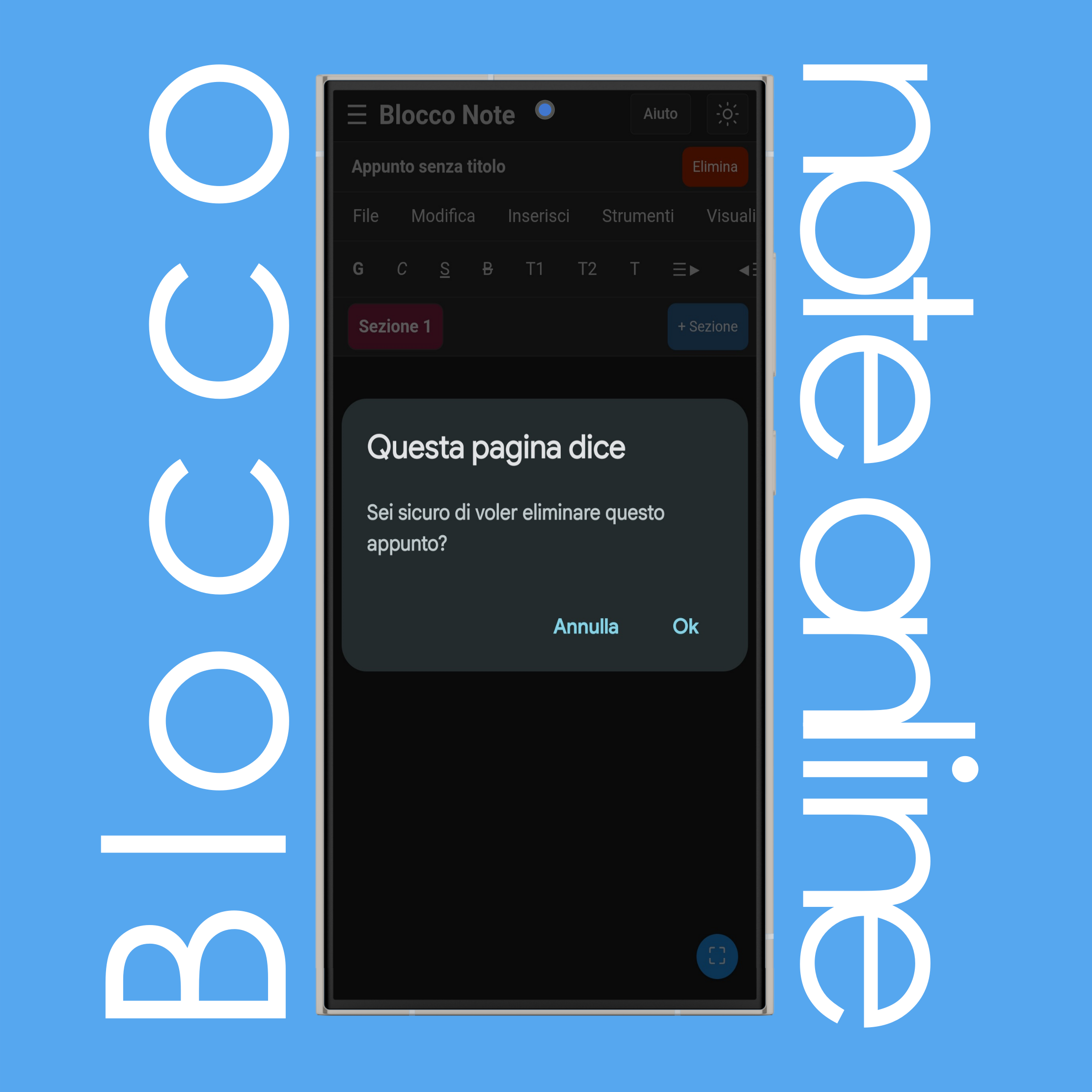 Elimina Appunti