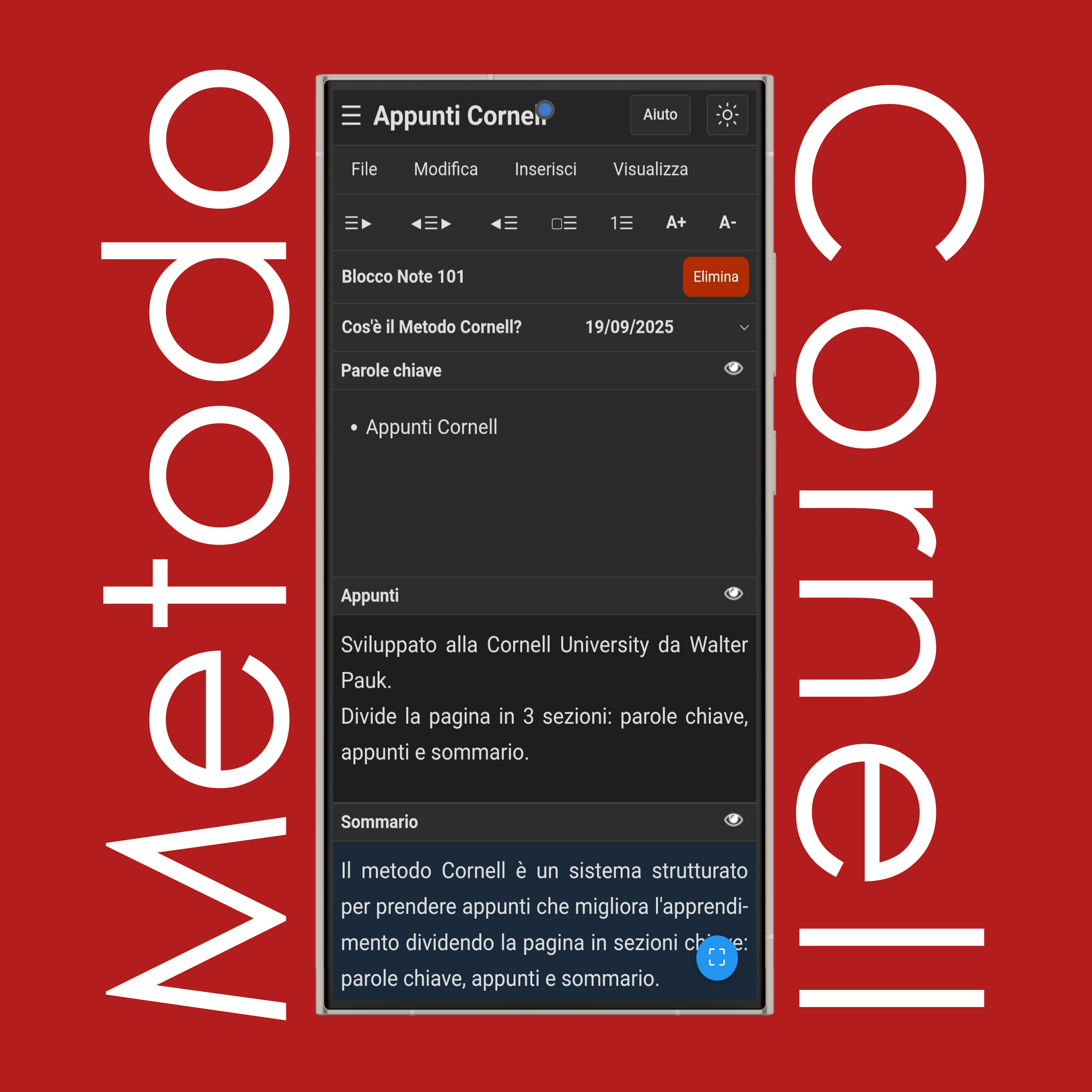 Metodo di Appunti Cornell