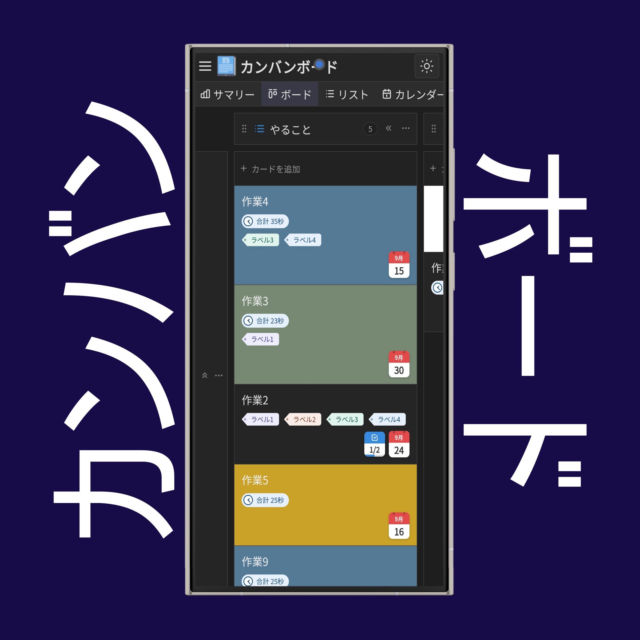 カンバンボード表示