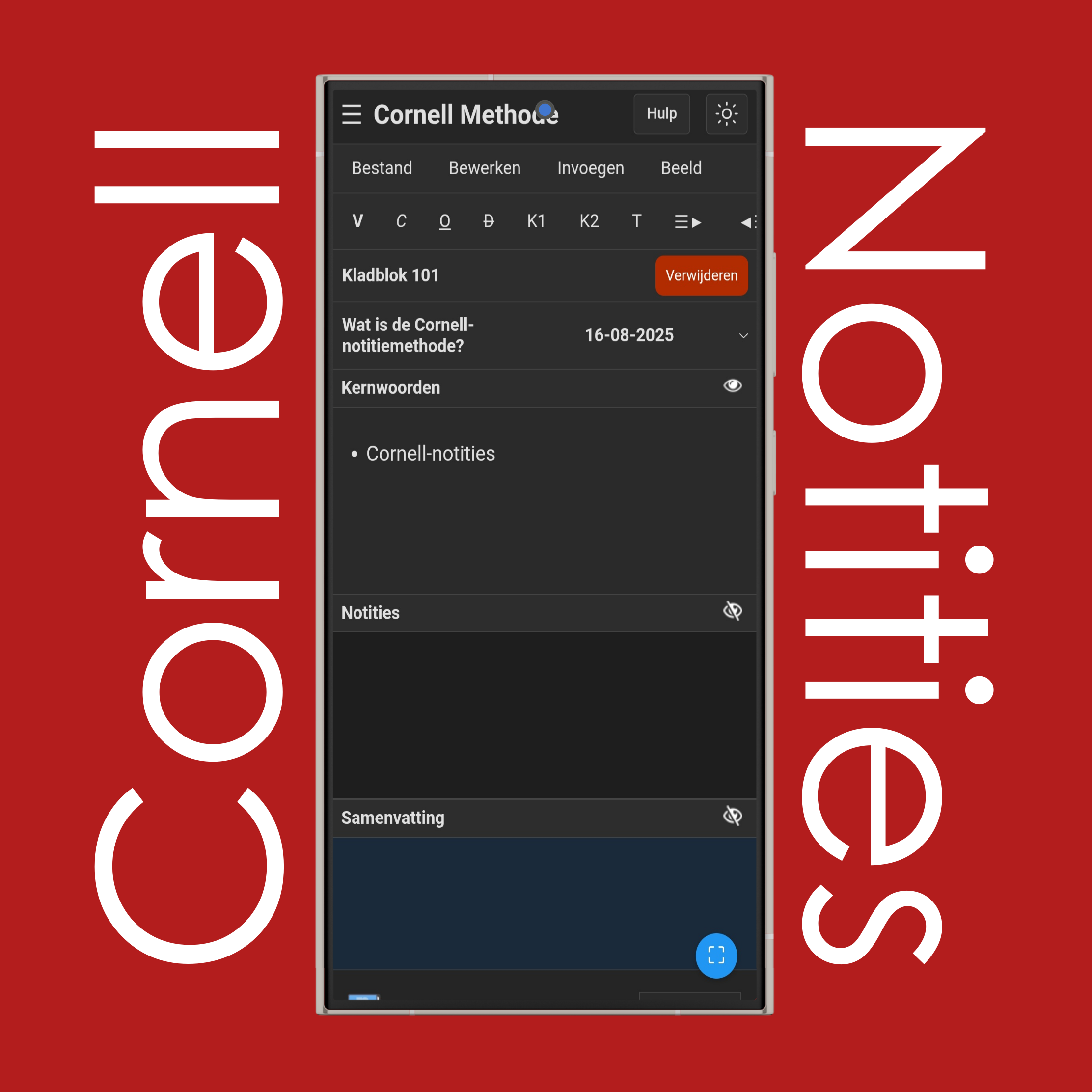 Cornell-notities tonen/verbergen (oprepen & reflecteren)