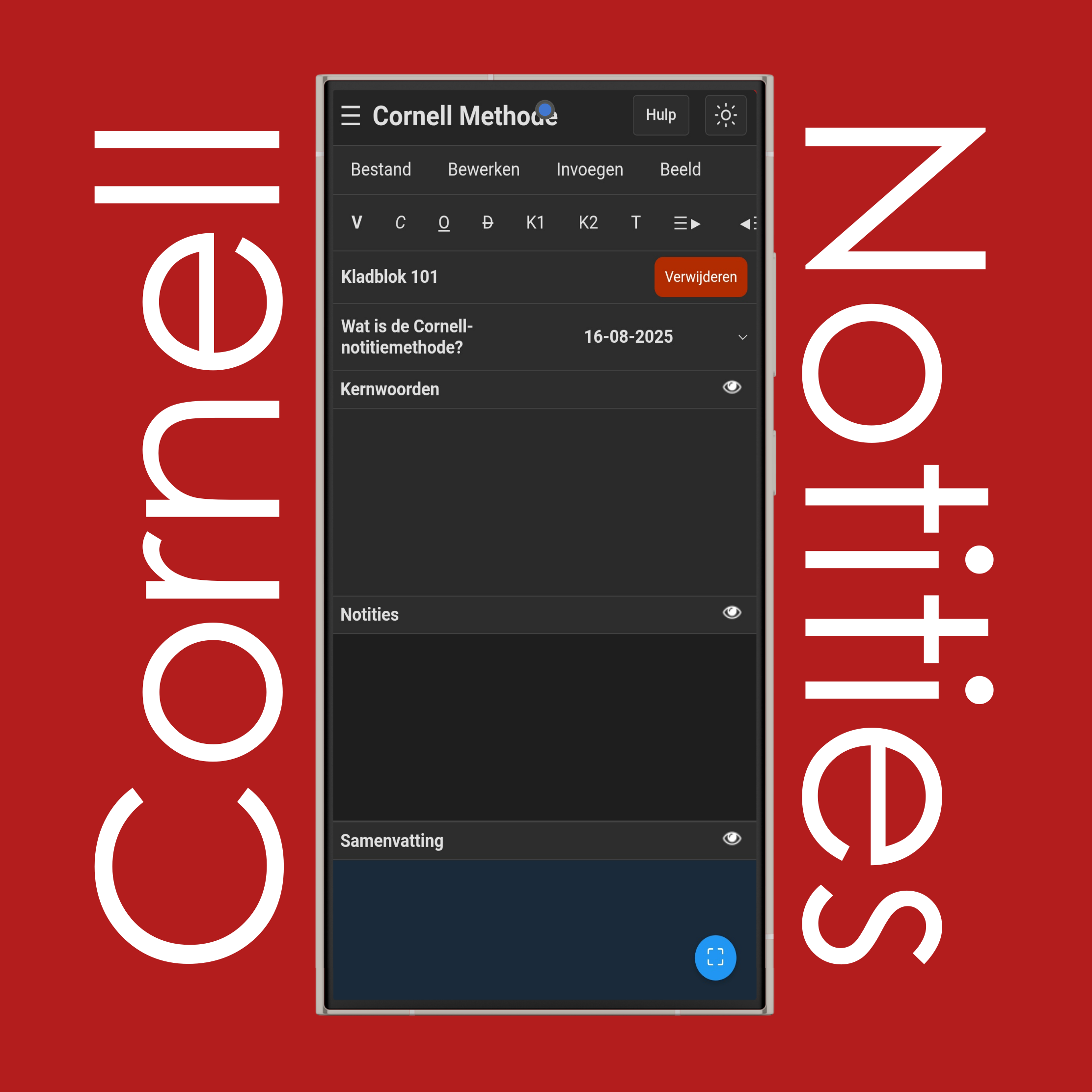 Cornell-notities hernoemen
