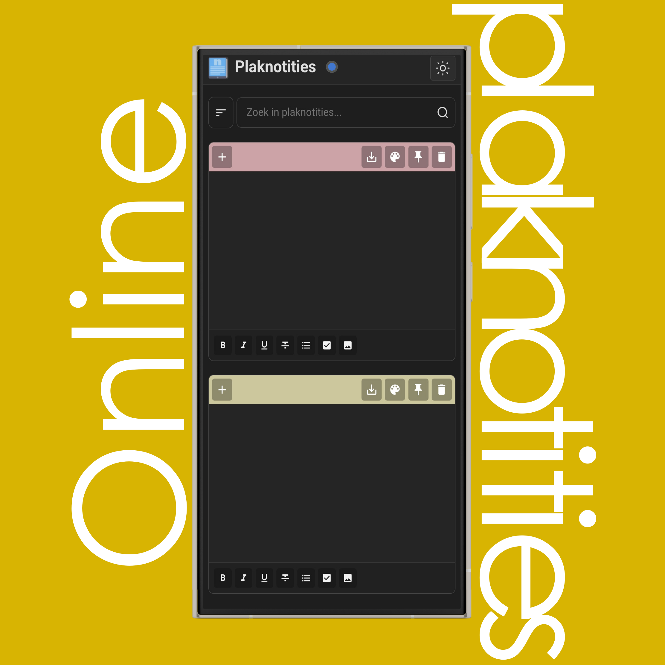 Online plaknotities