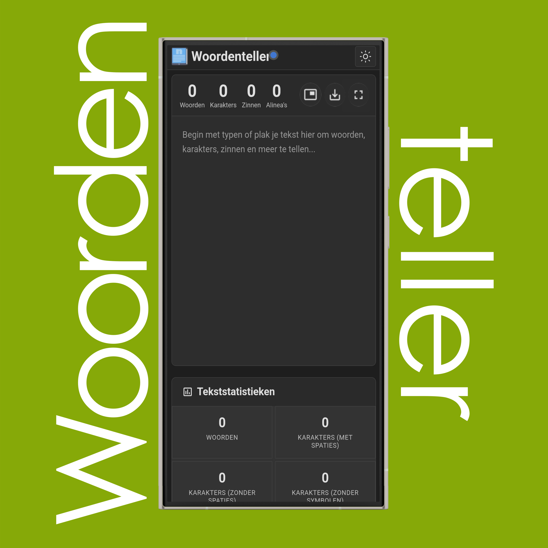 Woordenteller PiP (Picture-in-Picture), downloaden en volledig scherm