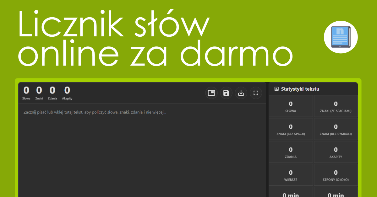 Licznik słów online