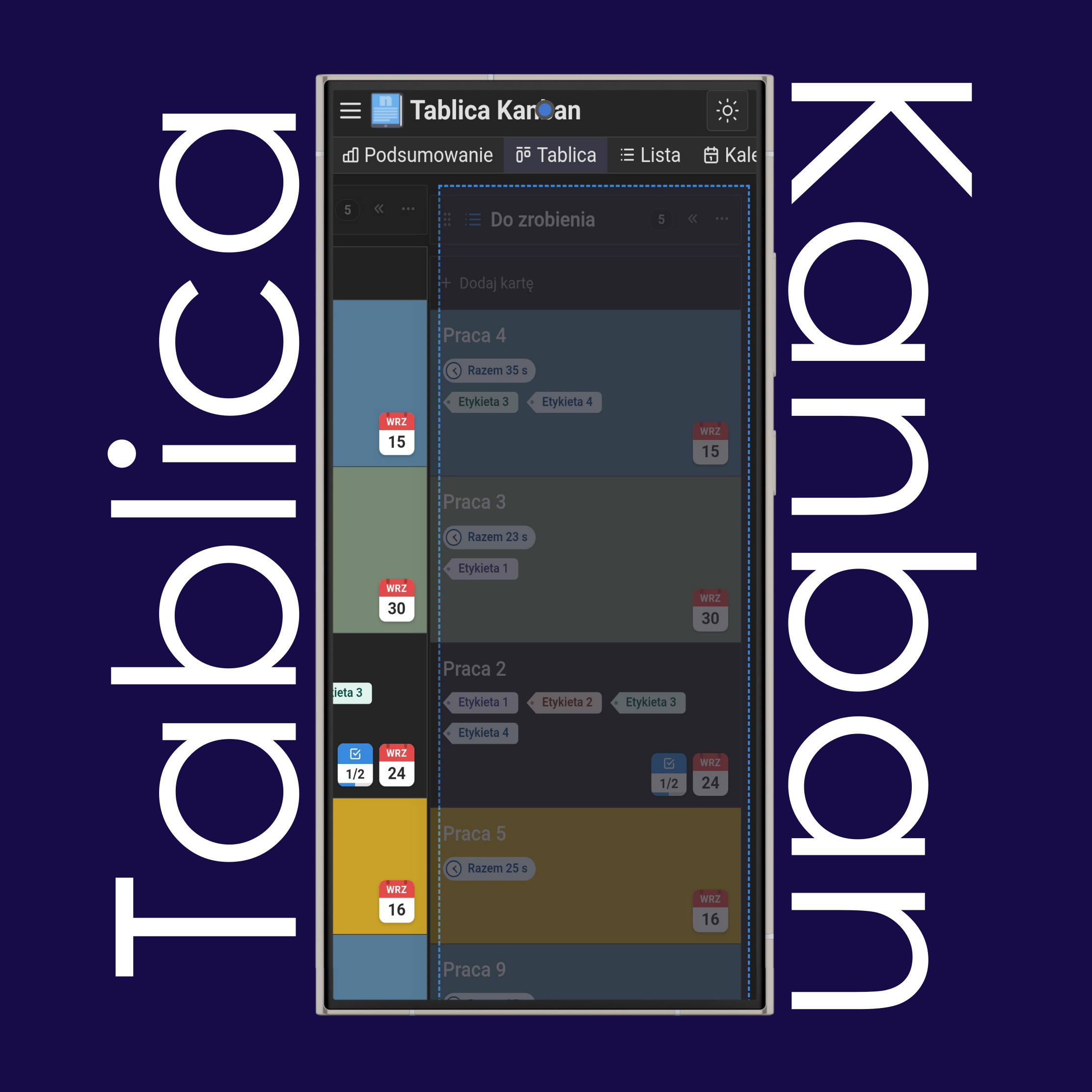 Przenoszenie kolumn i torów Kanban
