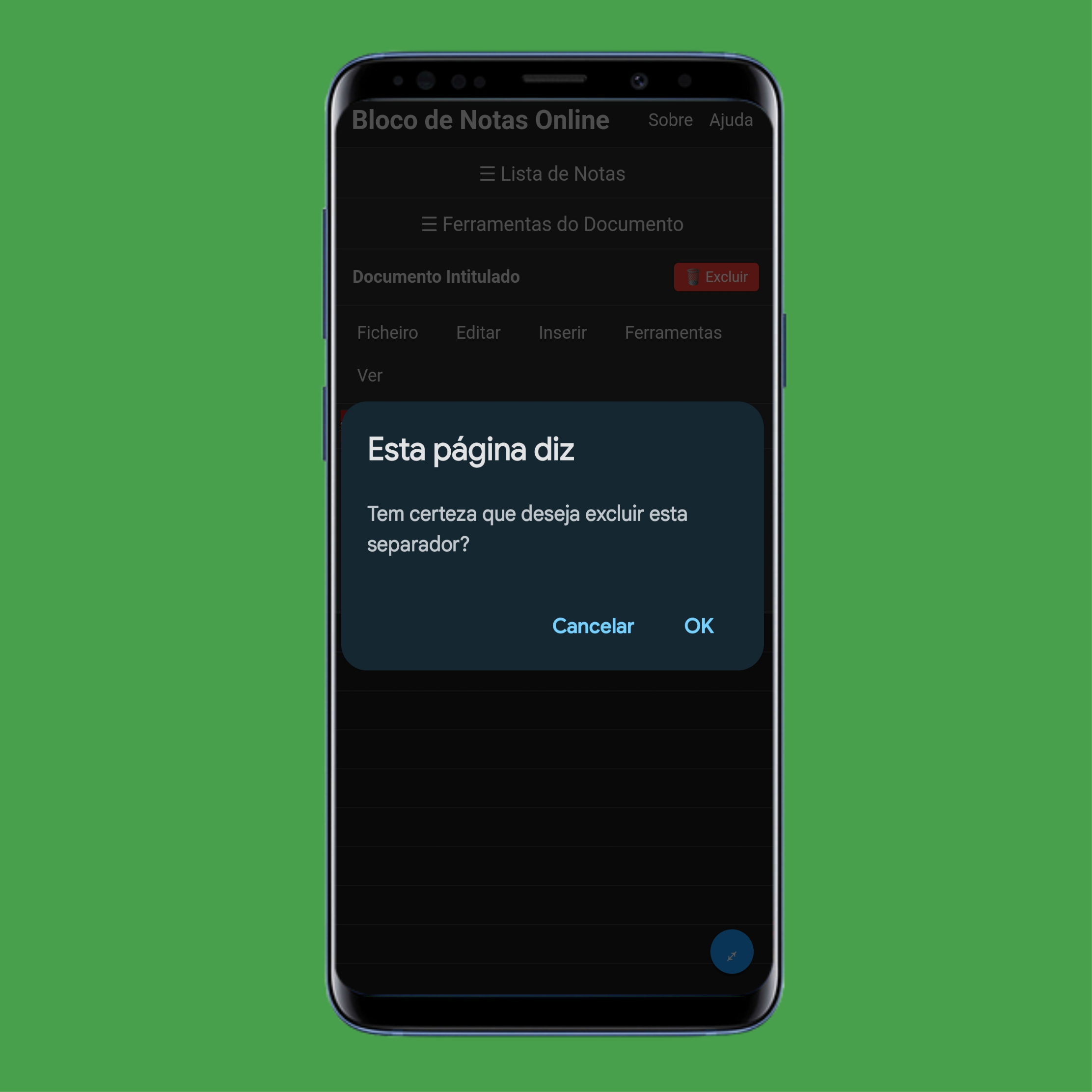 Eliminar Separadores no onlinenotep.ad