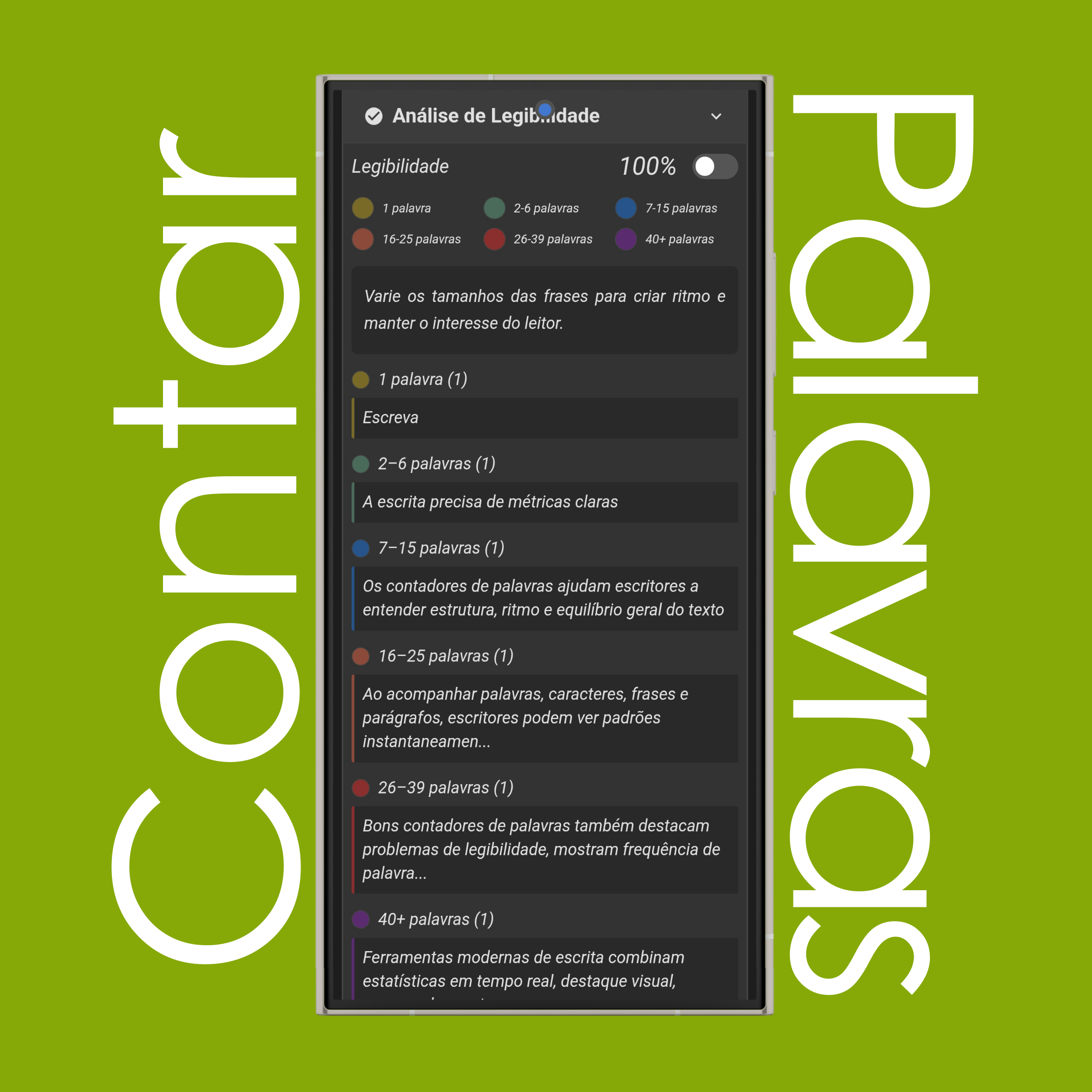 Análise e Pontuação de Legibilidade