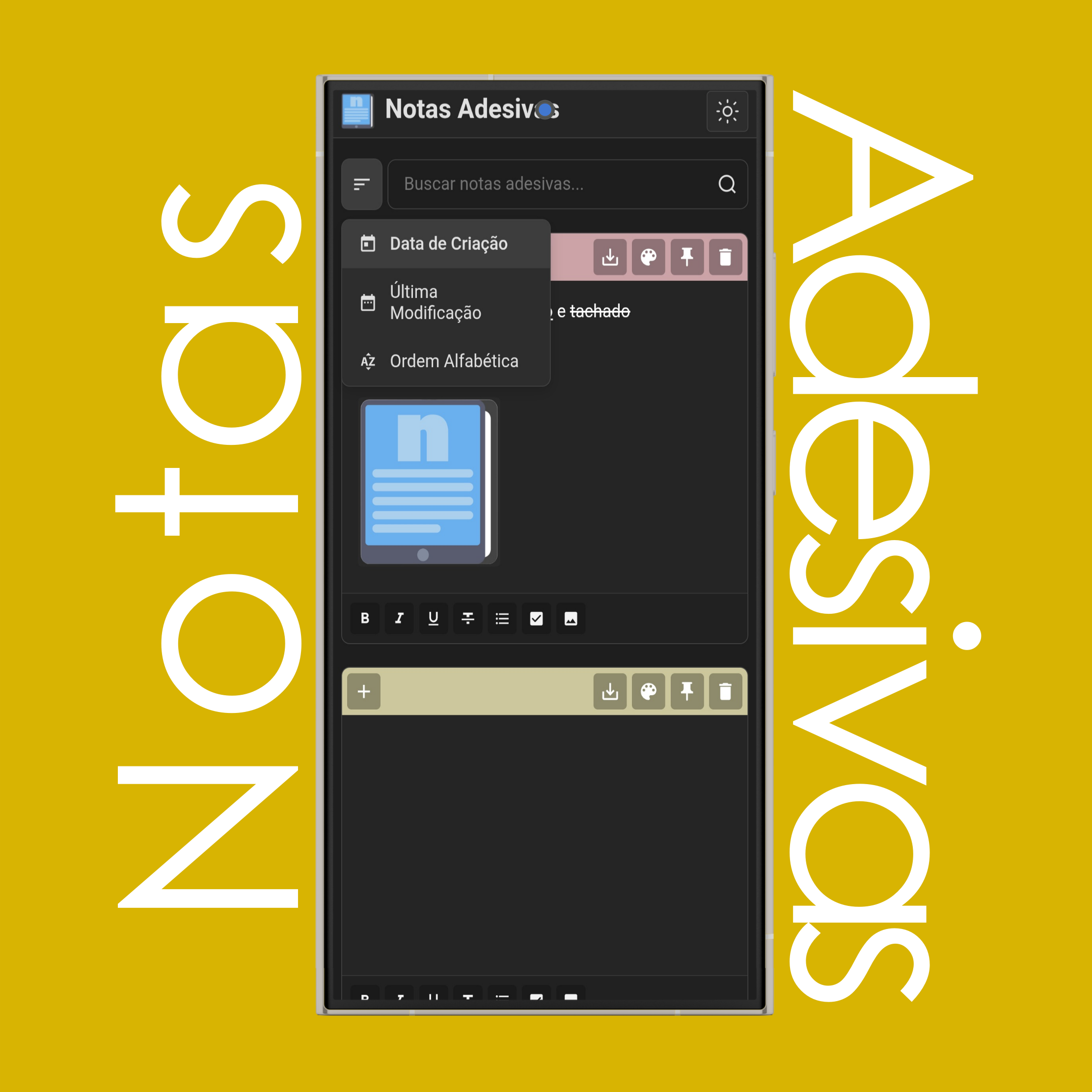 Organizar Notas Adesivas