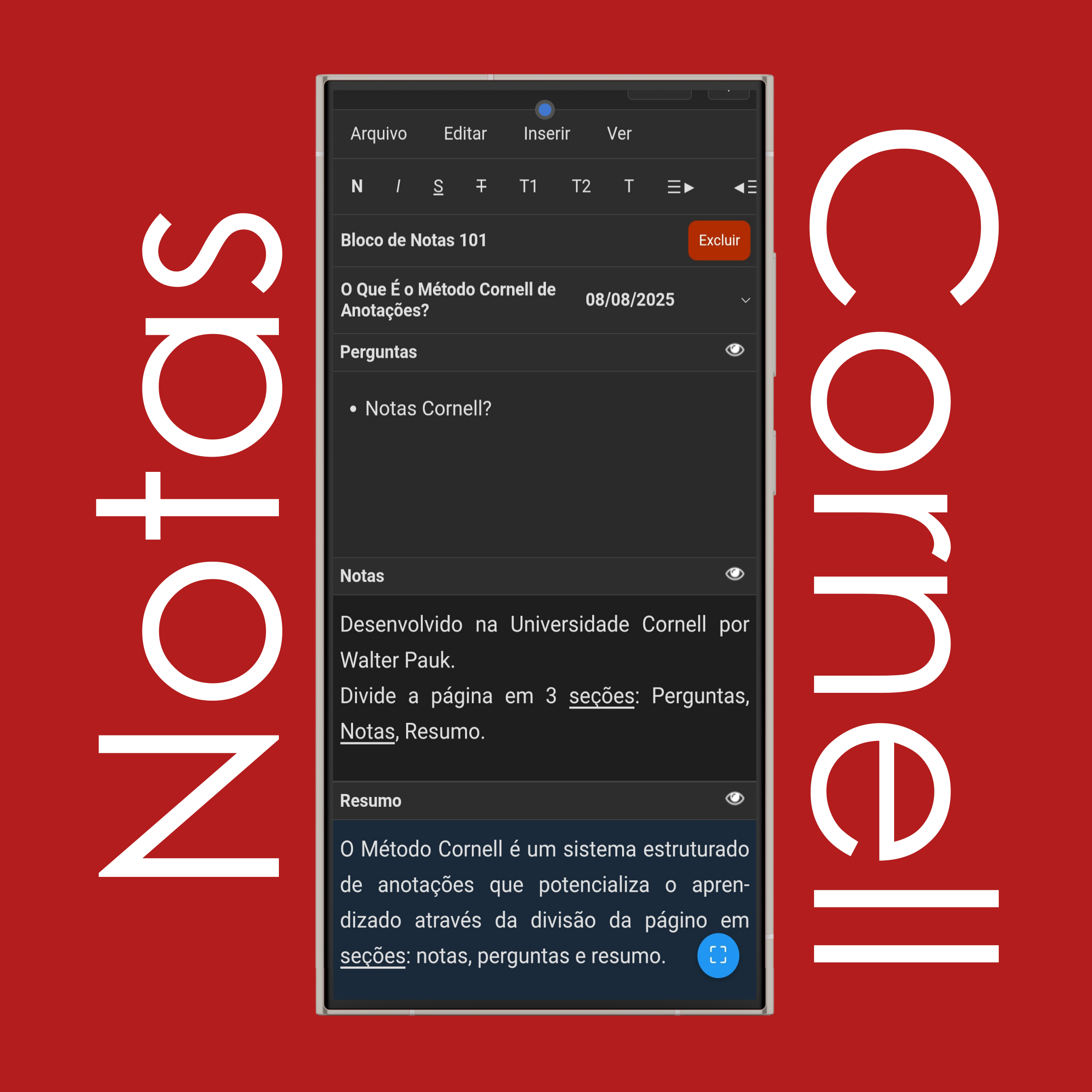 Método Cornell de Anotações
