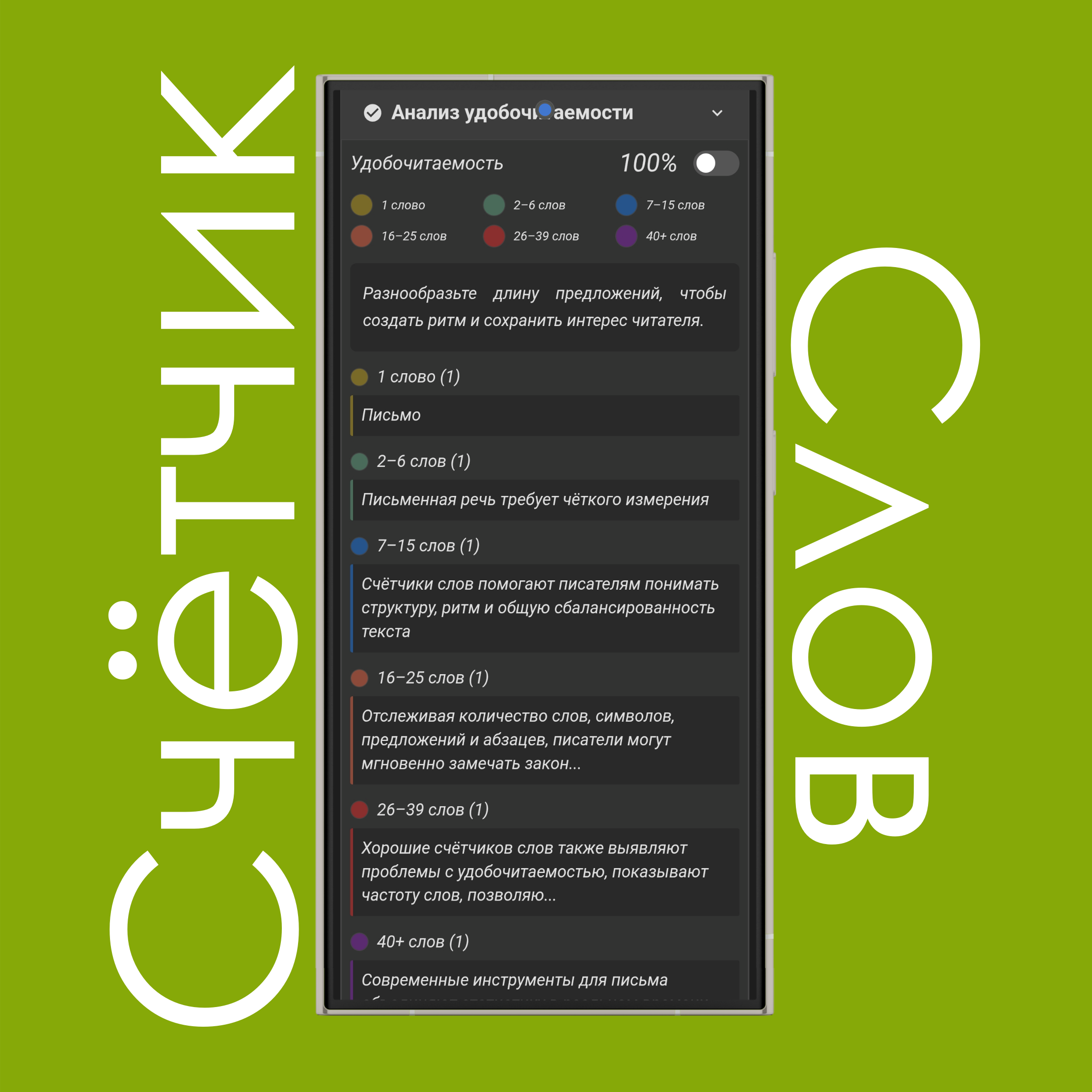 Анализ удобочитаемости и оценка