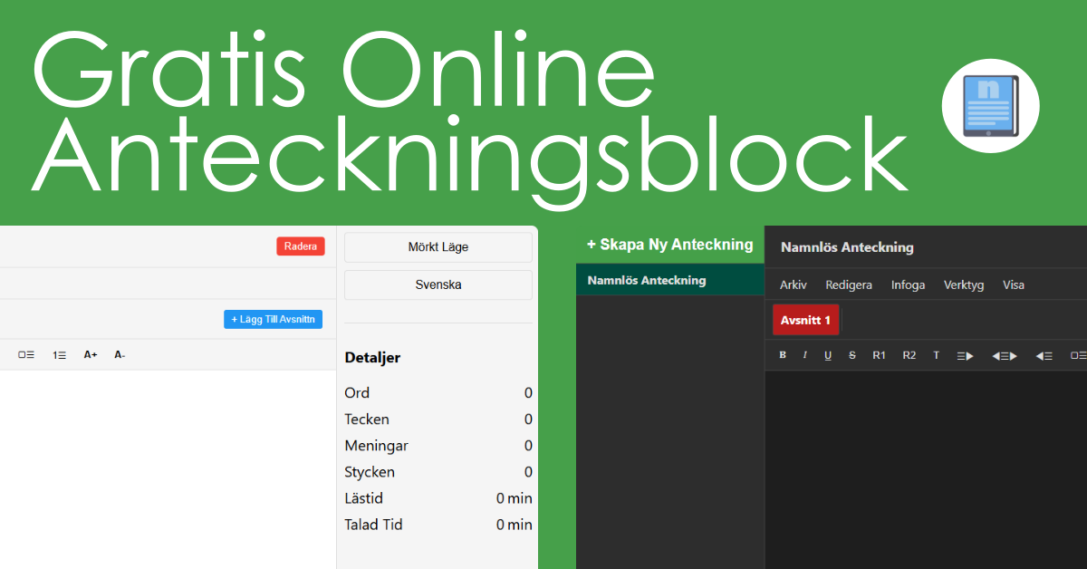 Online Anteckningsblock