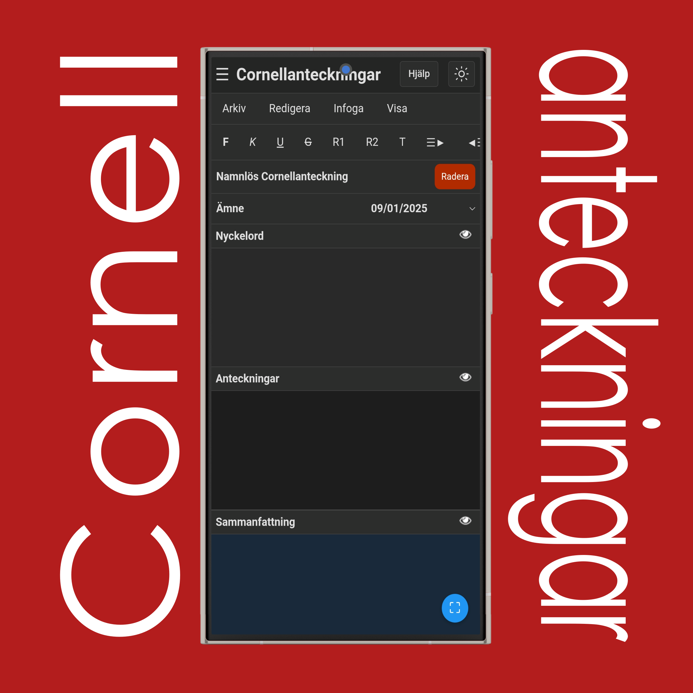Cornellanteckningar online