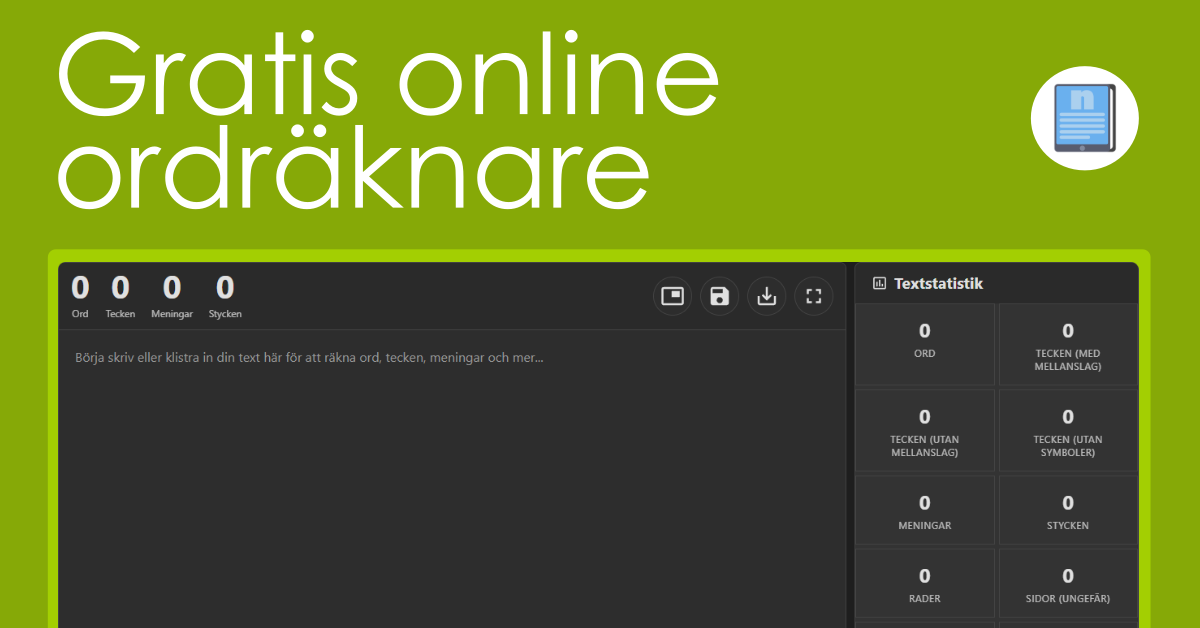 Ordräknare online
