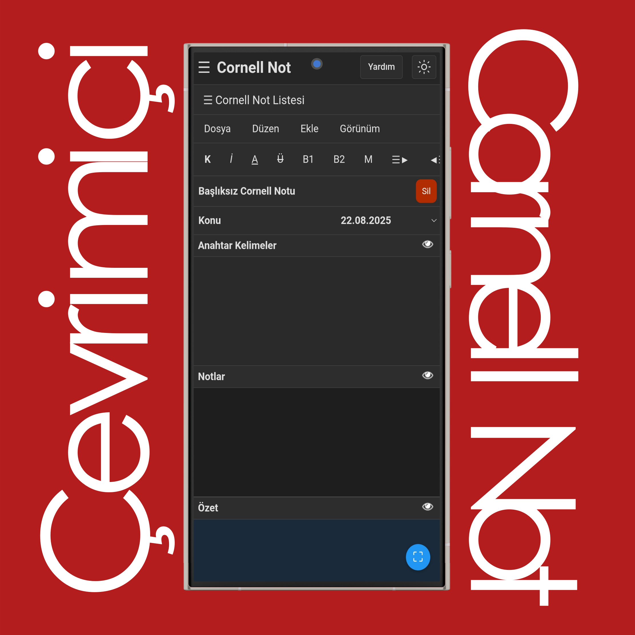 Cornell Not Listesi