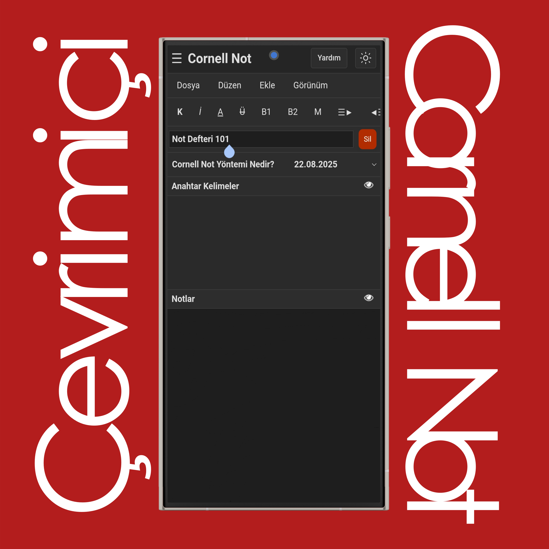 Cornell Notu Yeniden Adlandır