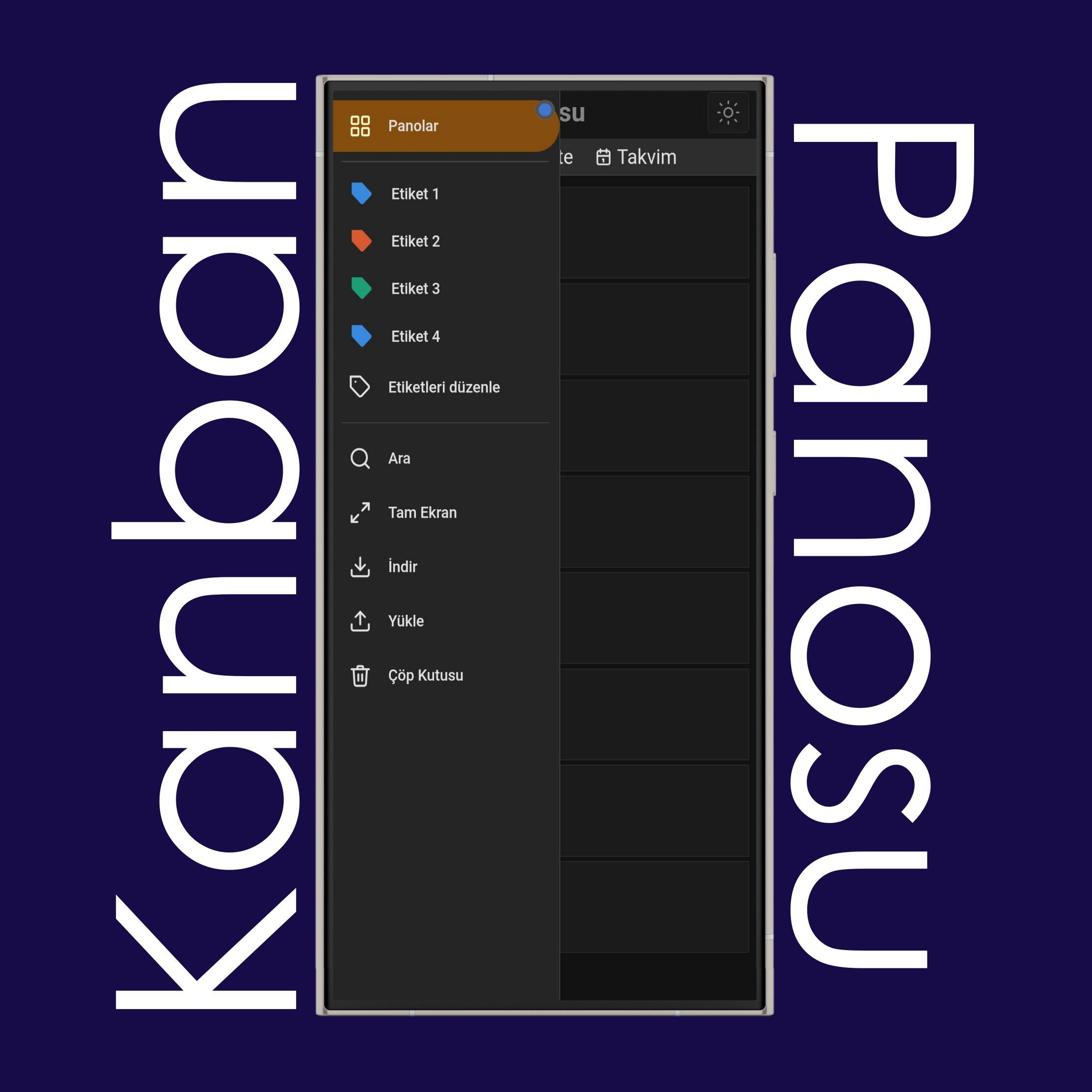 Kanban Pano Kenar Çubuğu Araçları