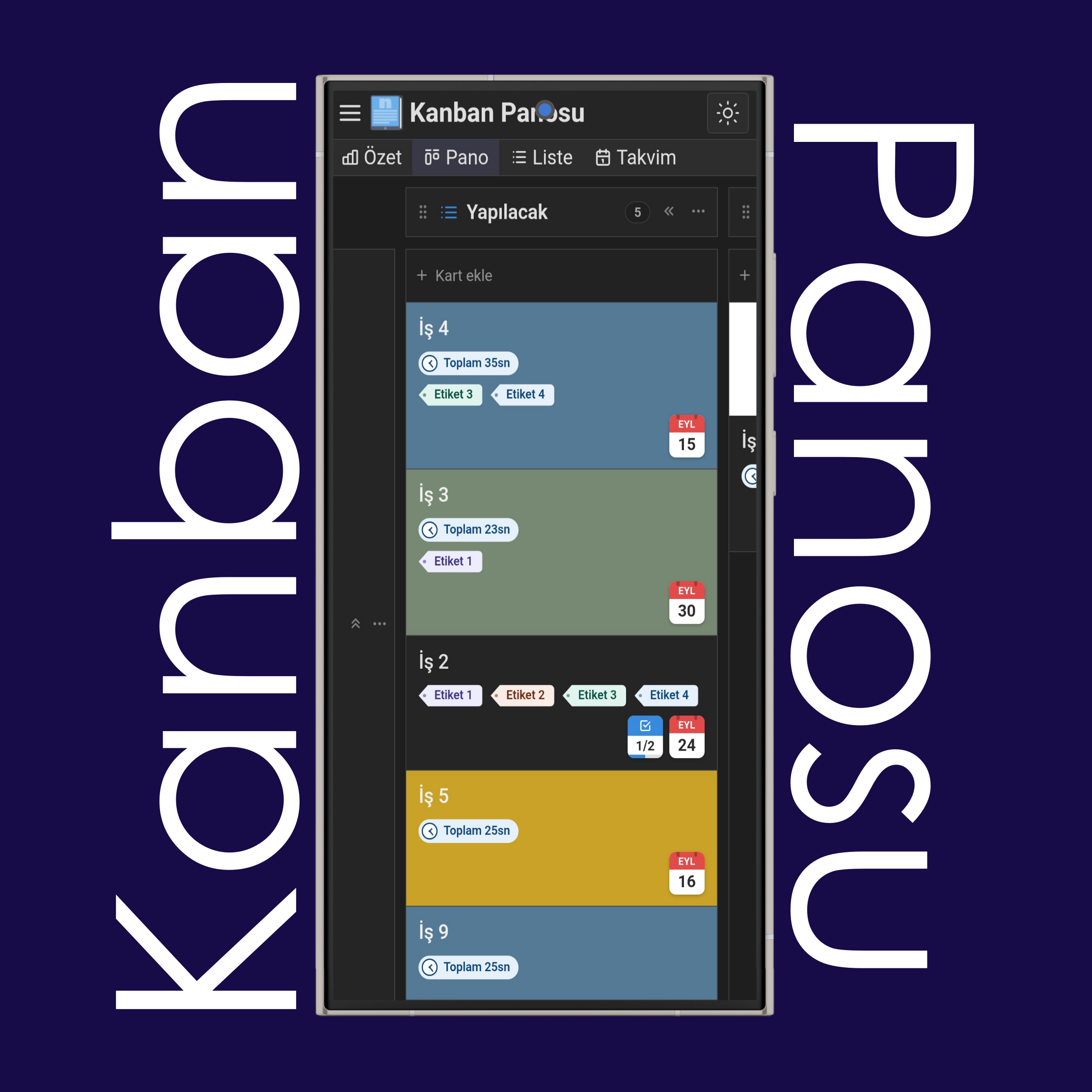 Kanban Pano Görünümü