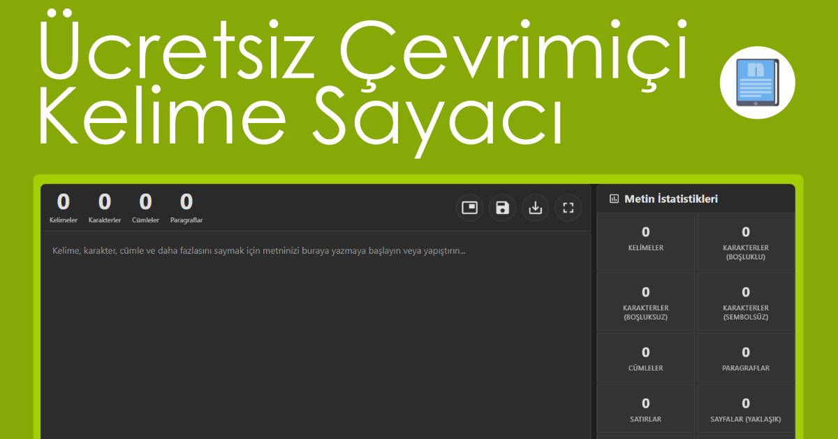 Online Kelime Sayacı