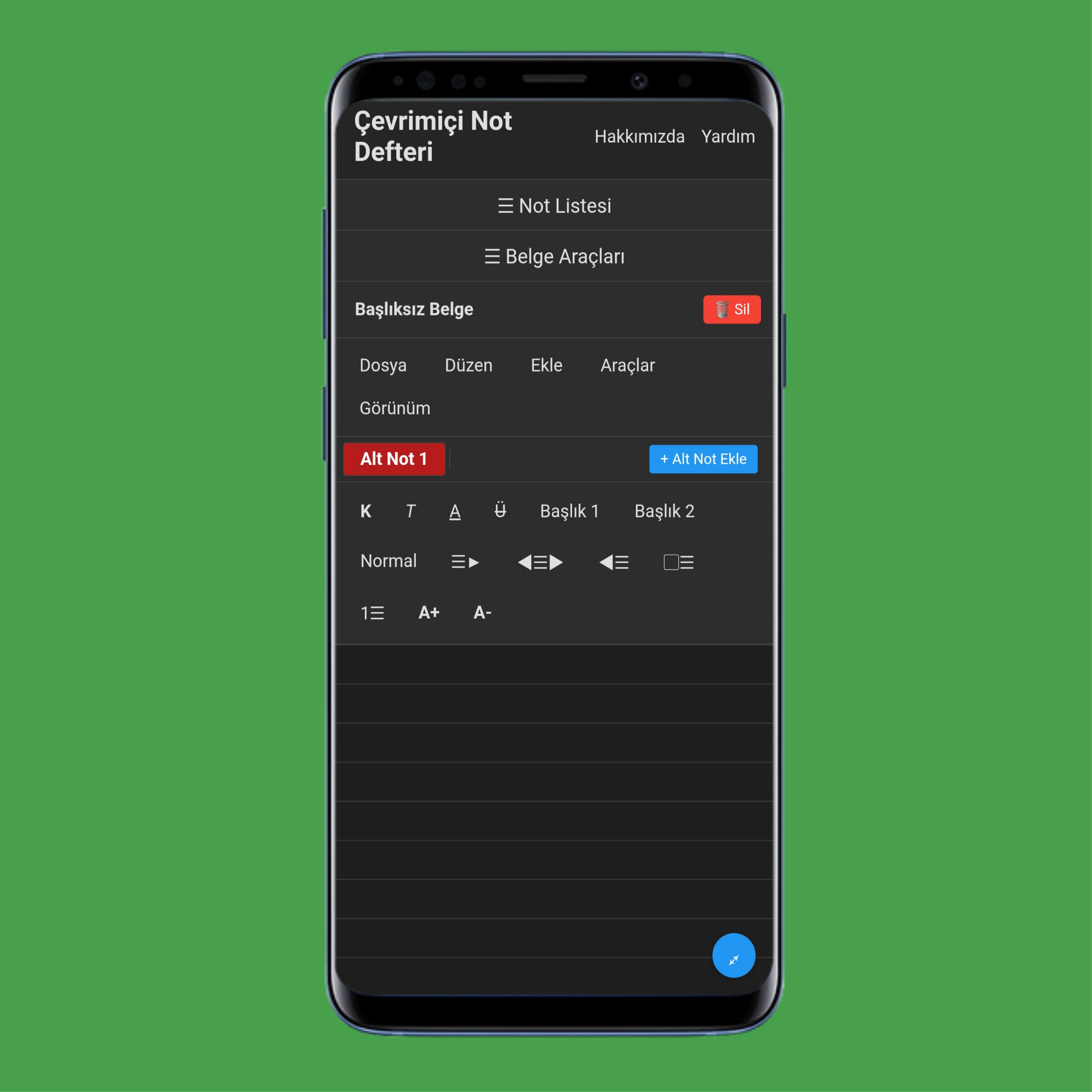 onlinenotep.ad Mobil Ana Sayfası