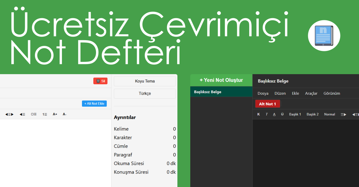 Çevrimiçi Not Defteri