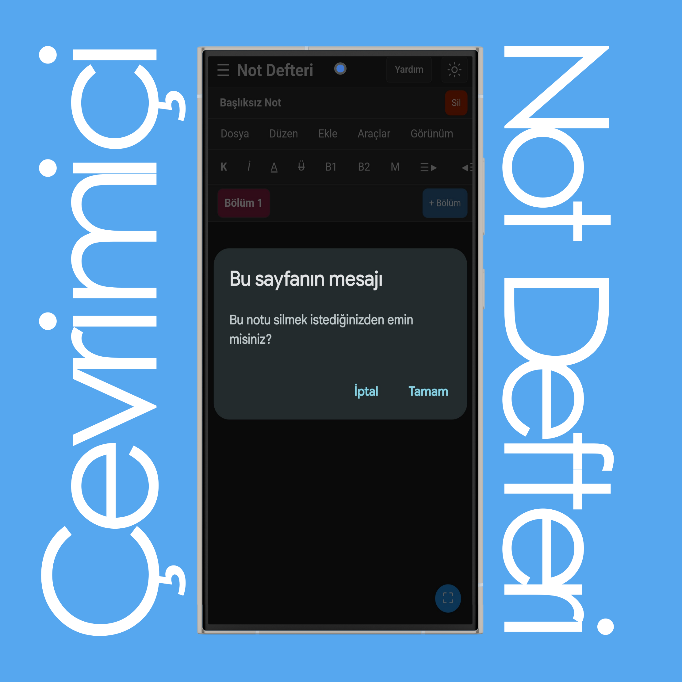Notları Sil